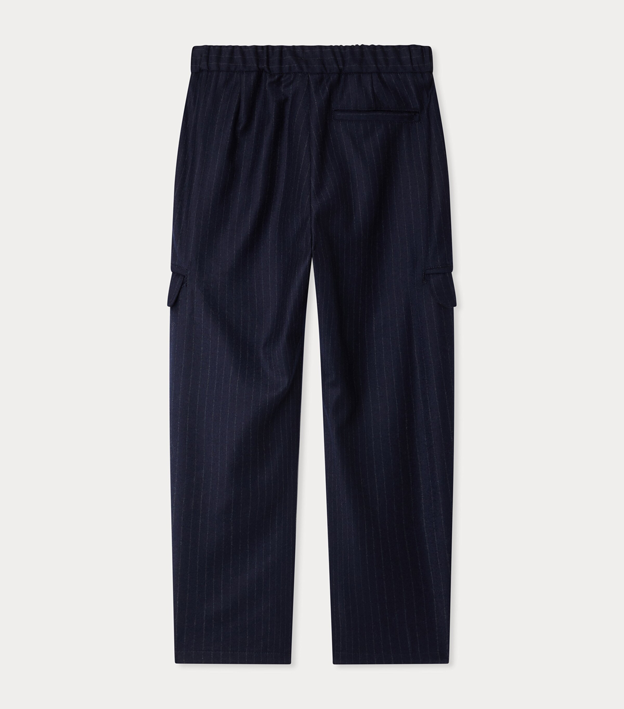 Wool Pinstripe Grant Trousers (4-8 Years) BLEU NUIT Image 2