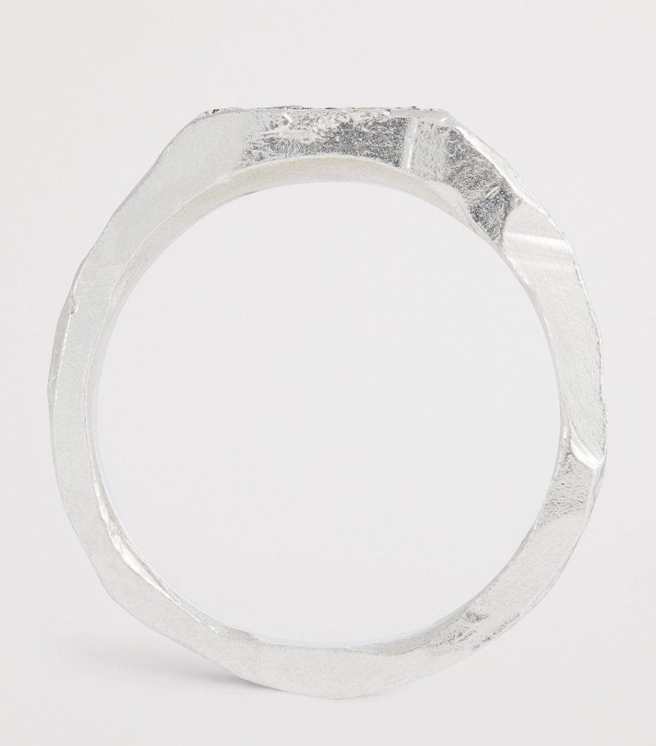 Sterling Silver and Sapphire Double Halo Ring BLUE & WHITE Image 3