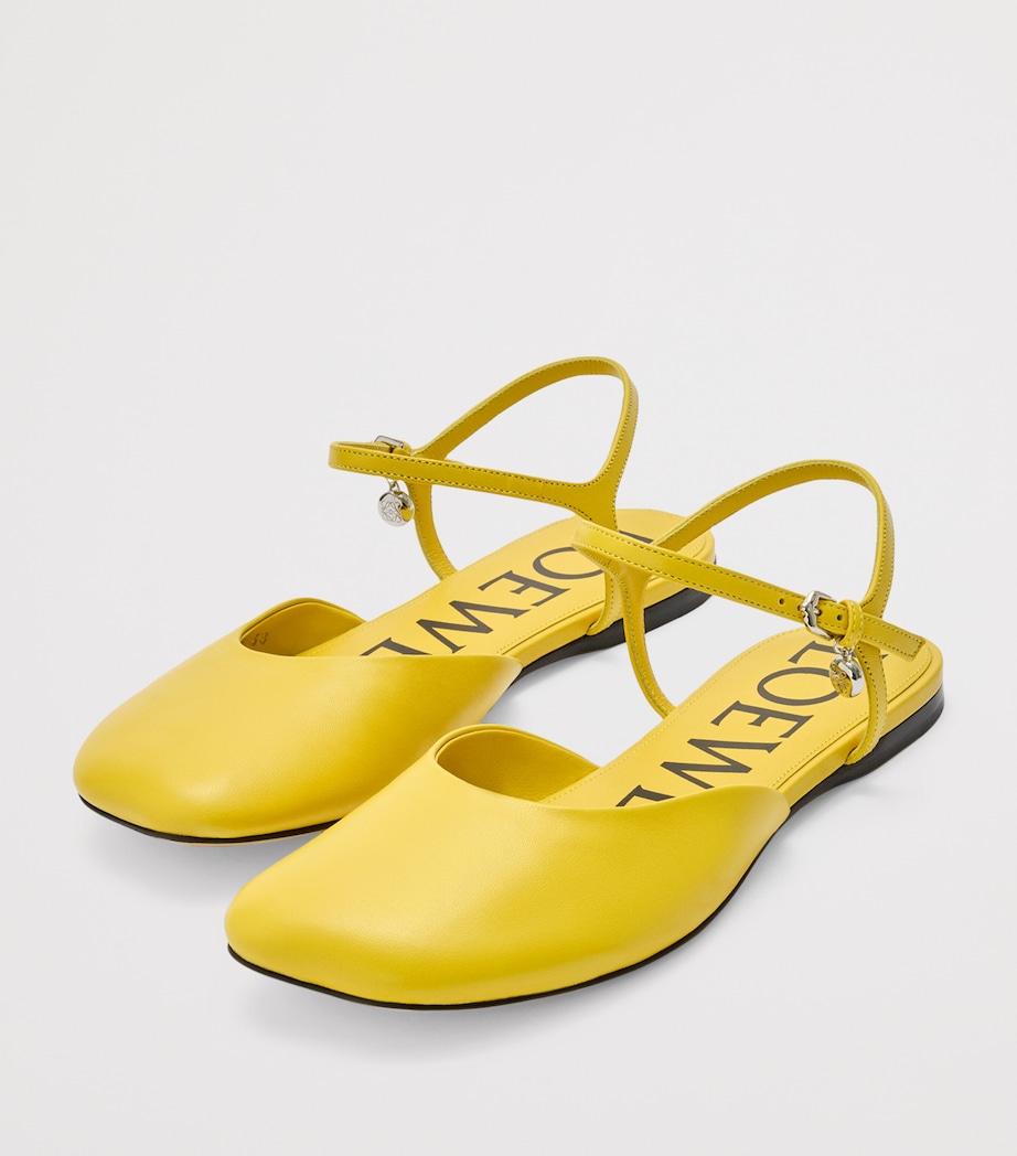 Leather Ankle-Strap Toy Ballet Flats DANDELION Image 3