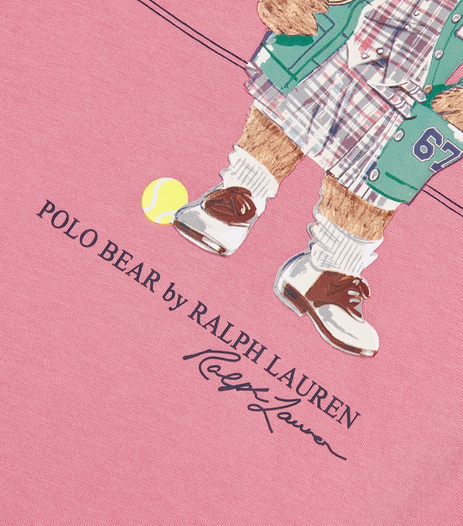 Cotton Bear Logo T-Shirt (2-6 Years) FADED PEONY Image 3
