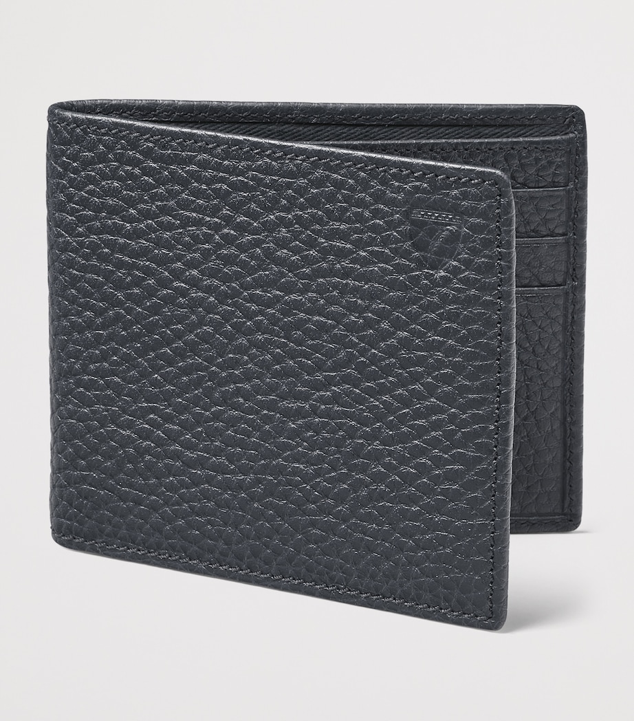 Leather Classic Bifold Wallet NAVY Image 2