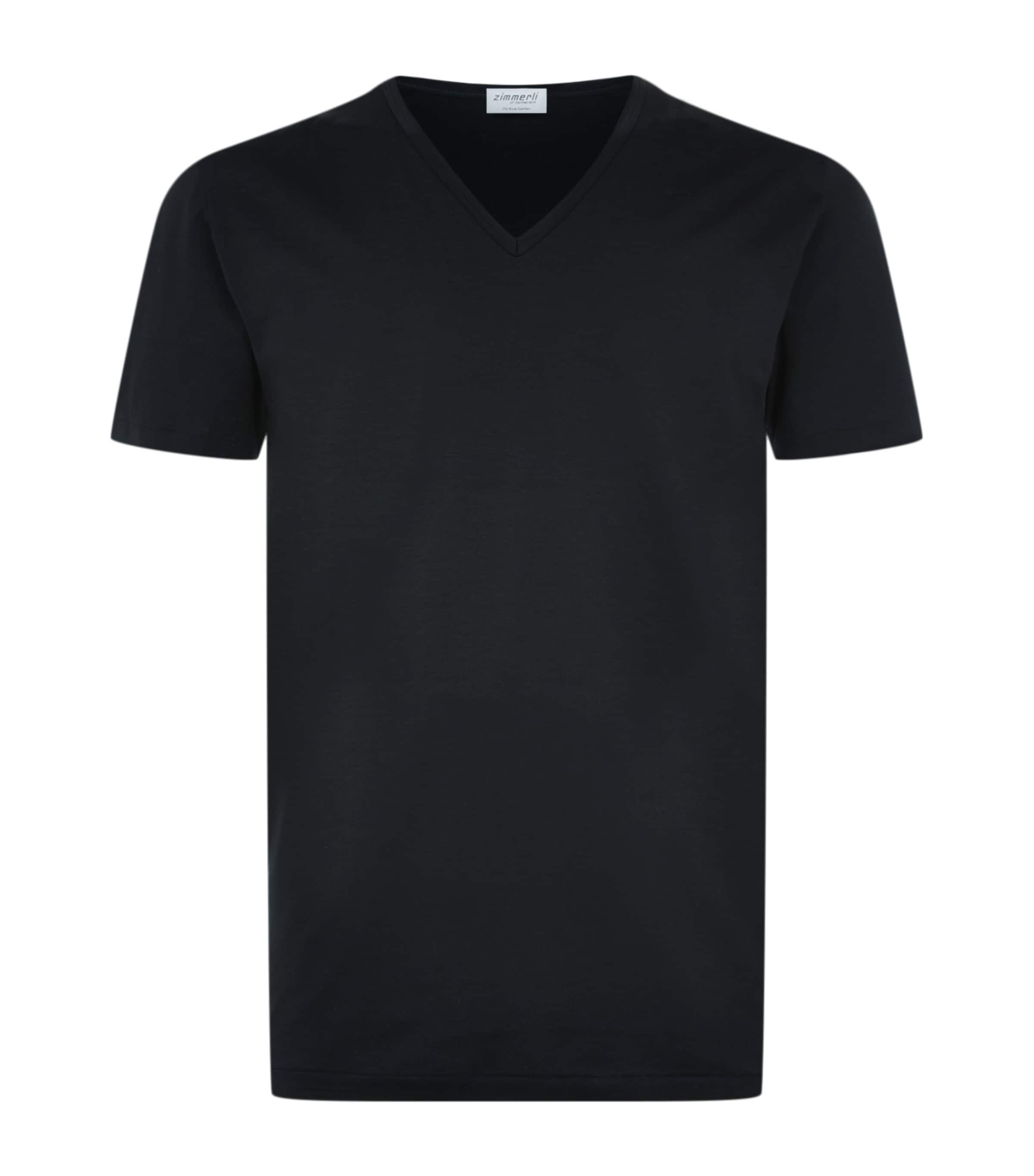 Shop Zimmerli 172 Pure Comfort V-neck T-shirt In Black