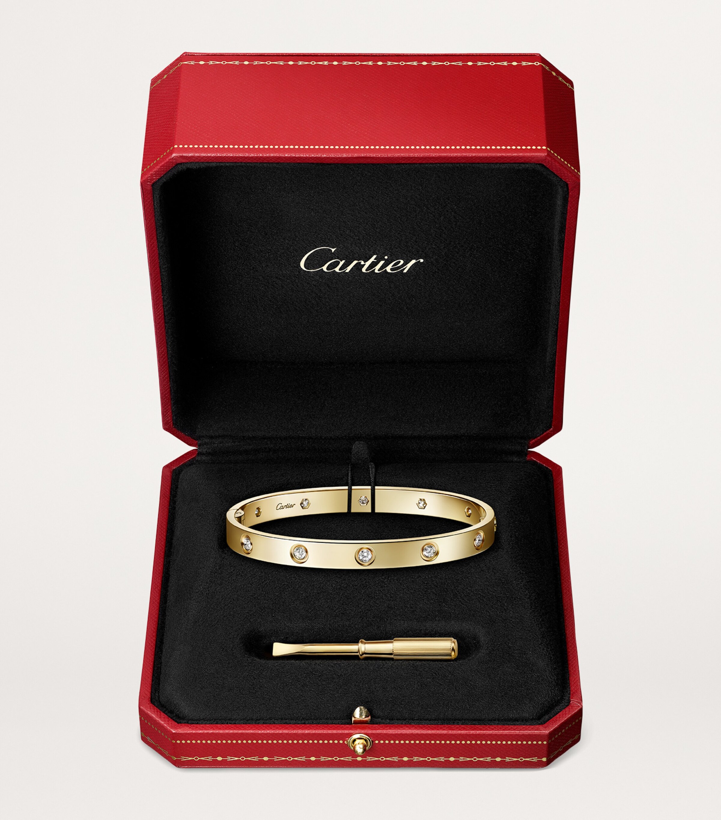 Yellow Gold and Diamond LOVE Bracelet YELLOW GOLD Image 8