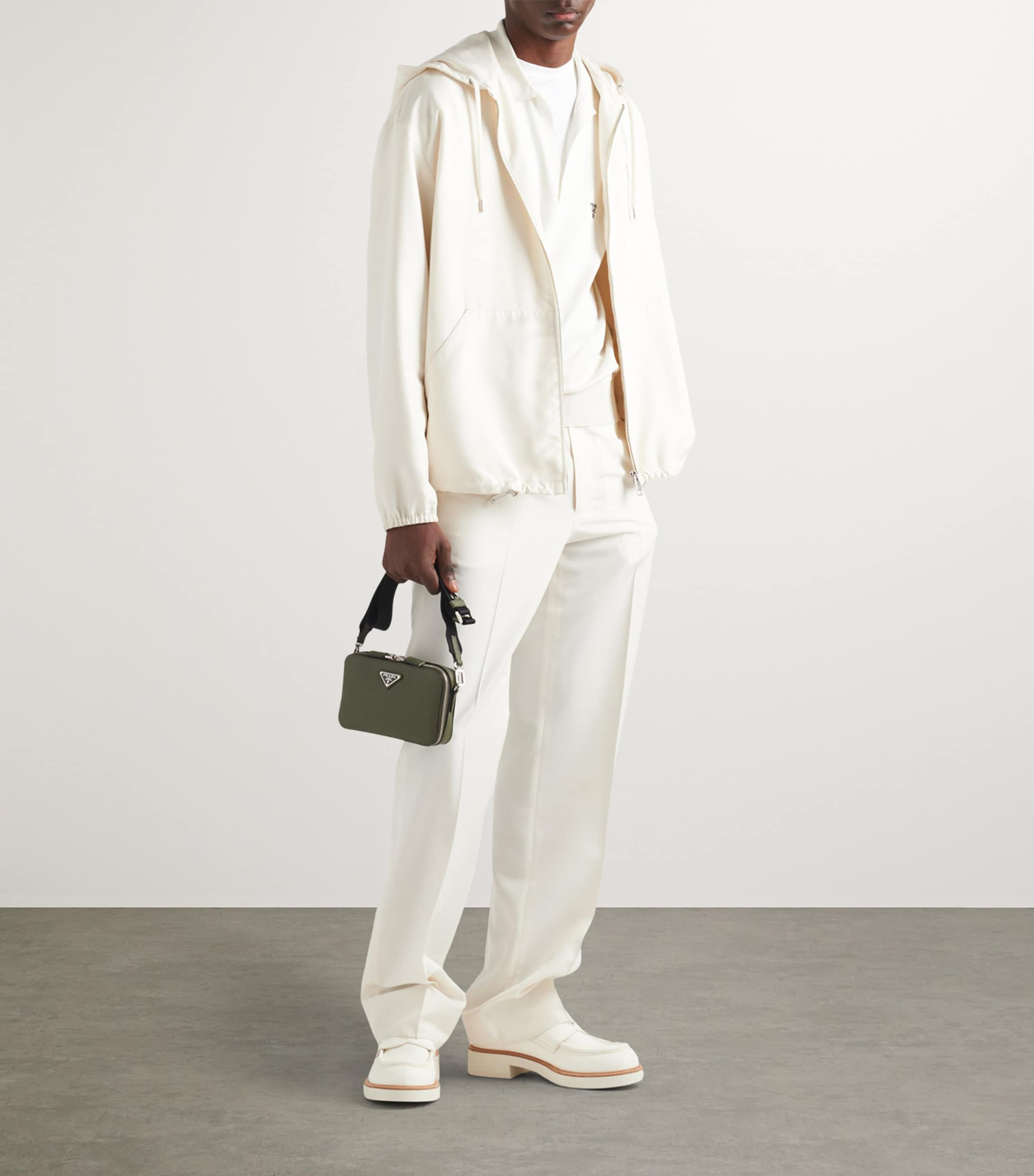 Small Saffiano Leather Brique Cross-Body Bag F0466 Image 2