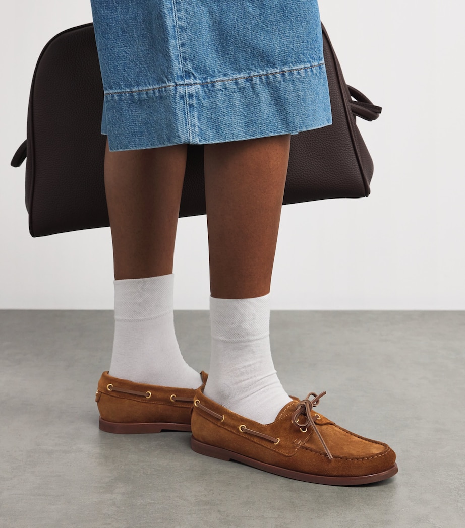 Suede Vandee Boat Shoes TAN Image 2