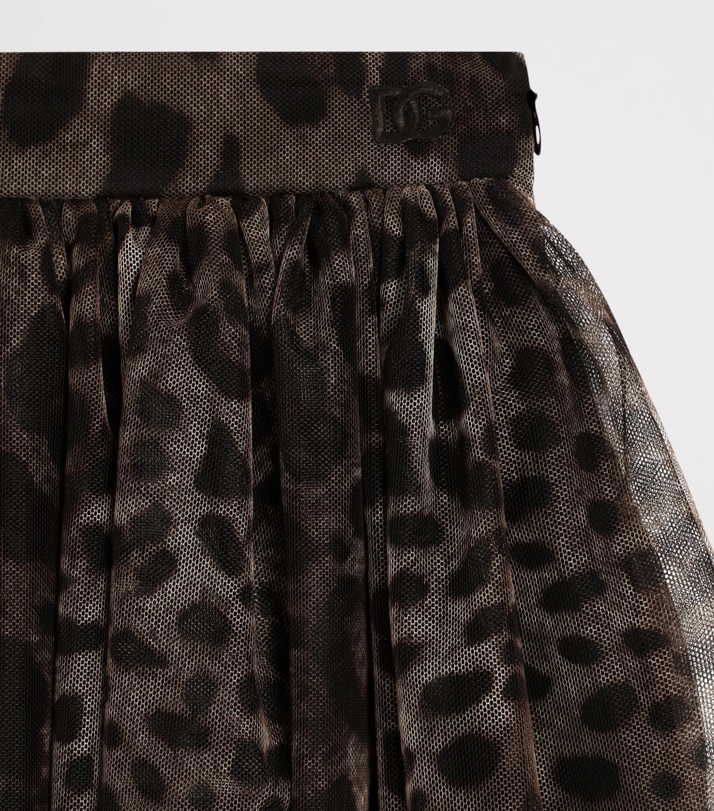 Dolce&Gabbana Kids Tulle Leopard Print Skirt (8-12+ Years) Leo New Image 3