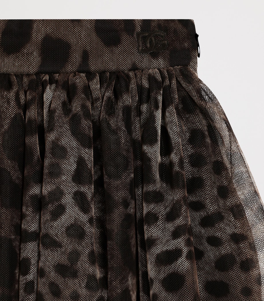 Dolce&Gabbana Kids Tulle Leopard Print Skirt (8-12+ Years) Leo New Image 3