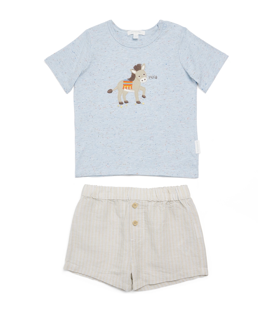 Purebaby Donkey T-Shirt and Shorts Set (12-24 Months) Tacst Image 1