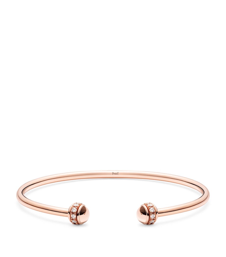 Rose Gold and Diamond Possession Open Bangle GOLD Image 1