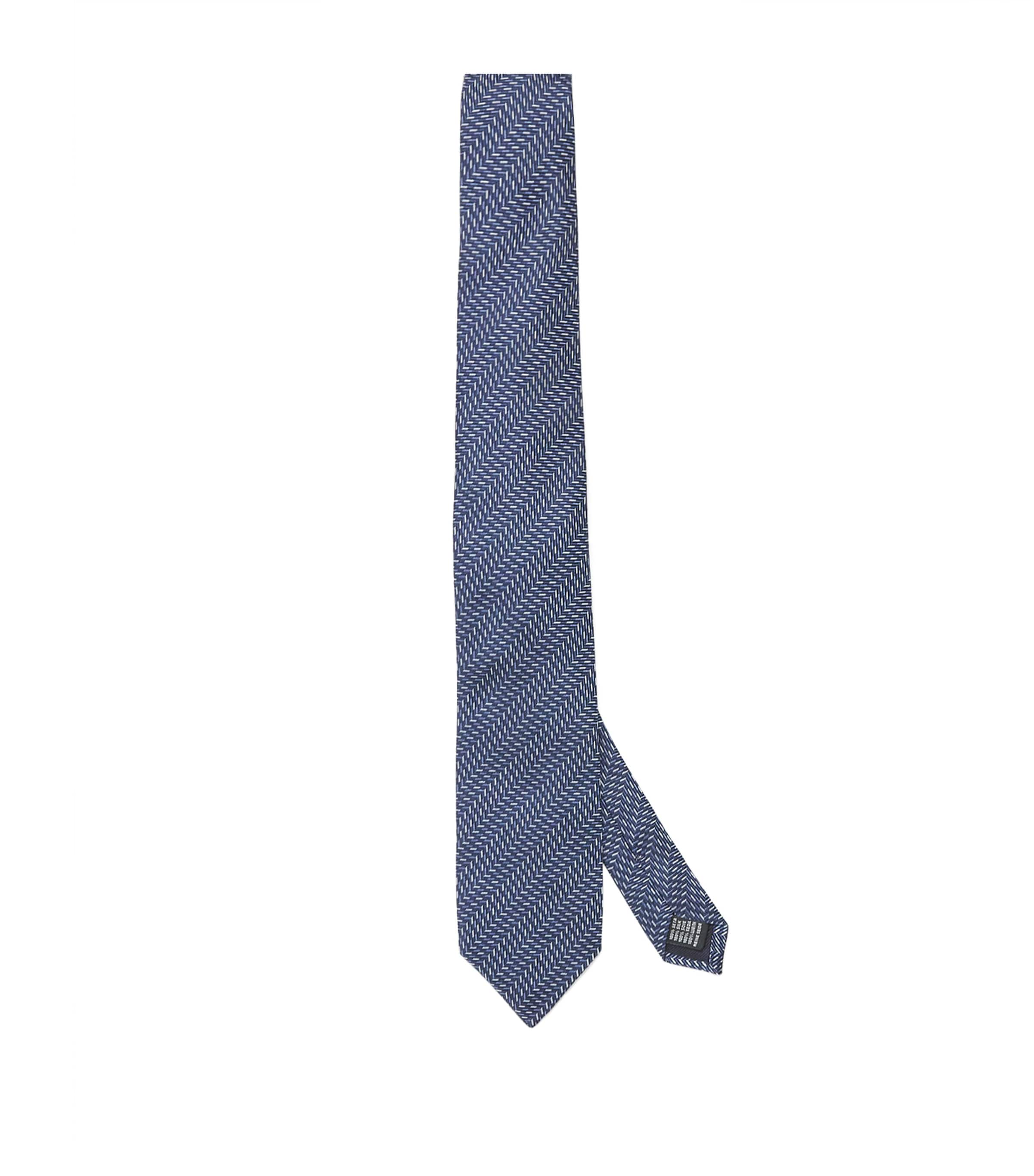 Pal Zileri Silk Geometric Tie In Navy