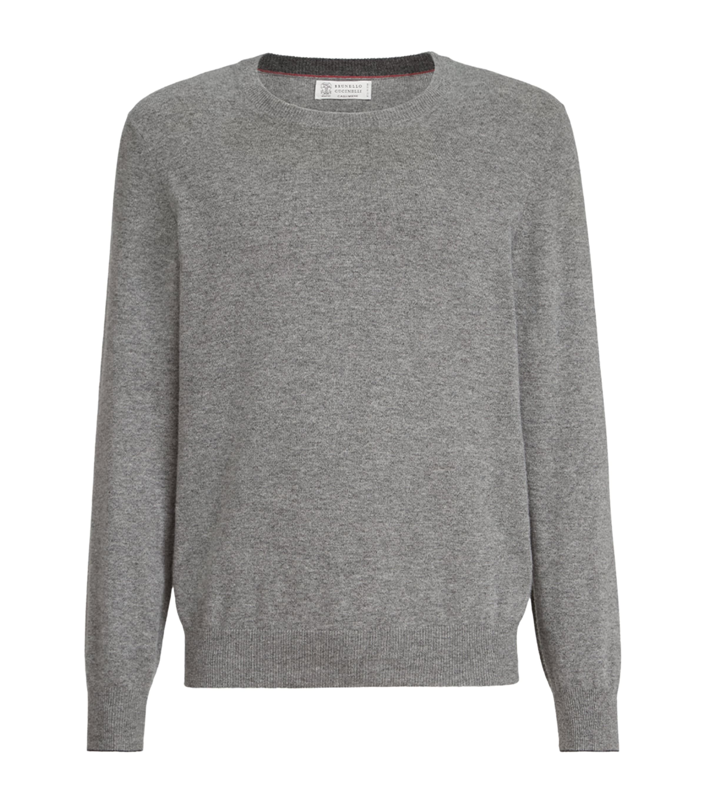 Brunello Cucinelli Mens Cashmere Crew-Neck Sweater Image 1