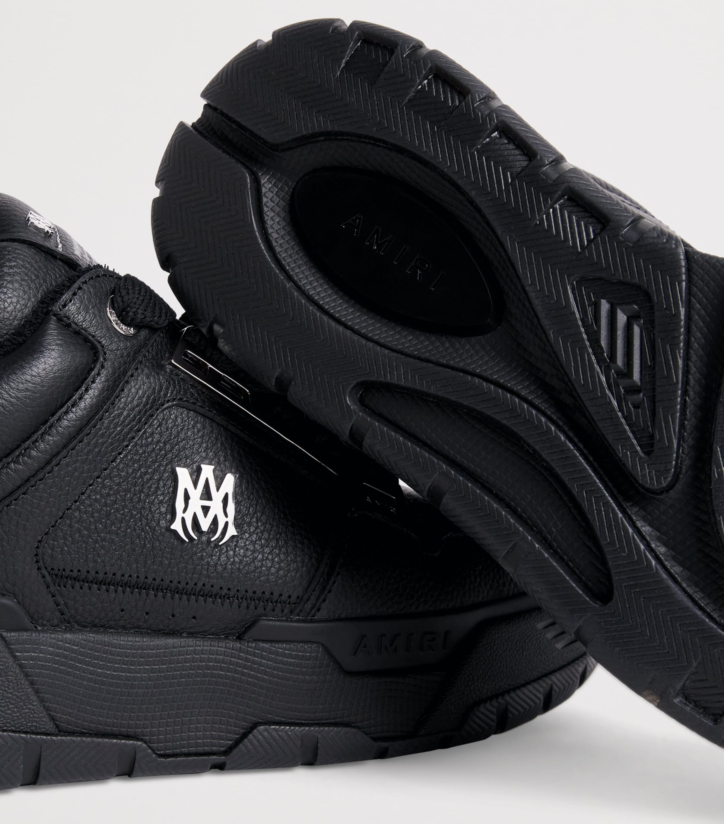AMIRI Black Leather MA-1 Sneakers | Harrods US
