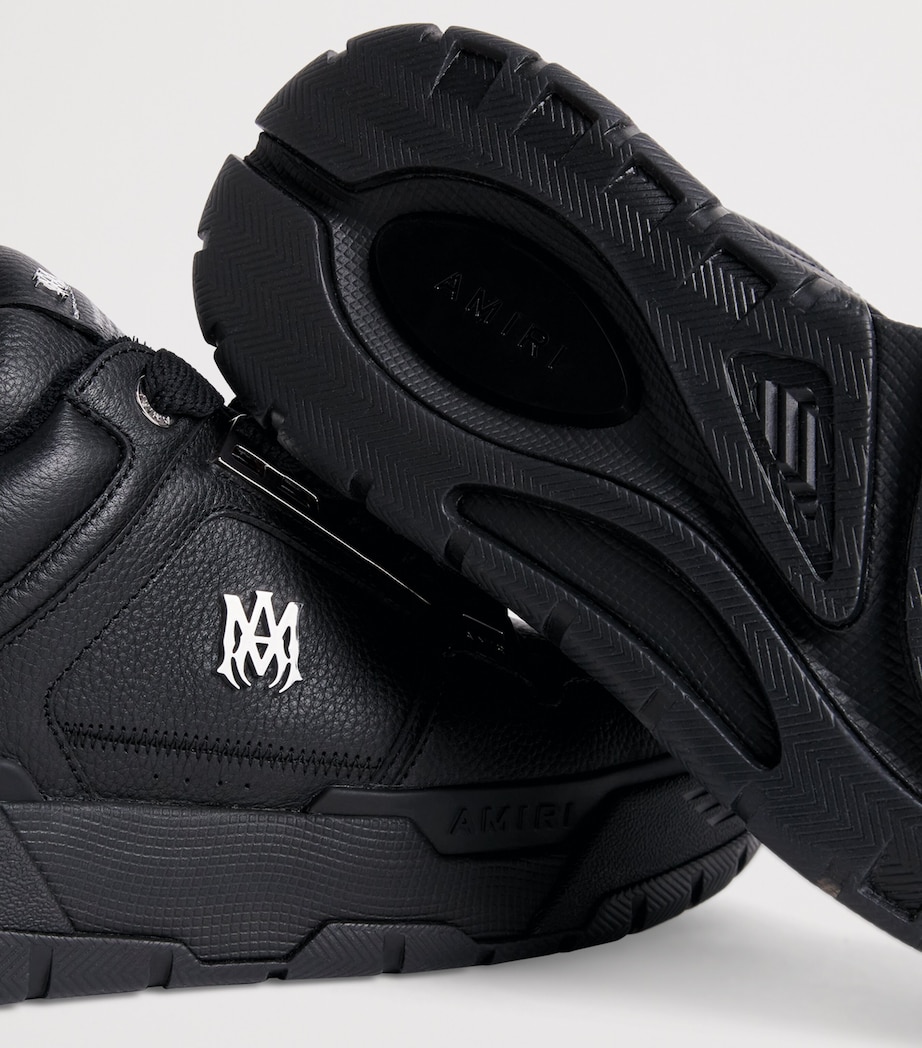 Leather MA-1 Sneakers BLACK Image 7