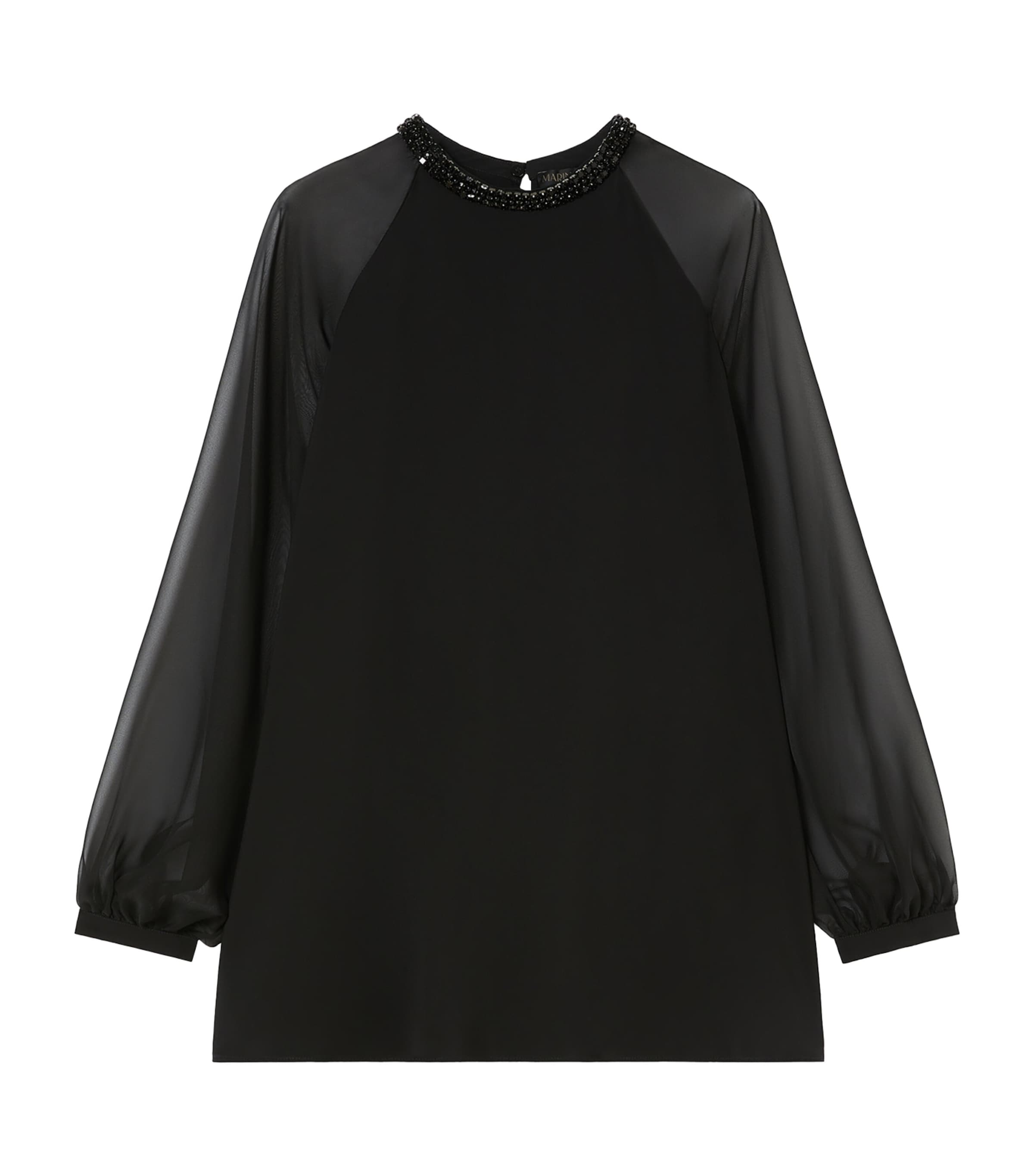 Cady Chiffon-Sleeve Cambusa Blouse BLACK Image 1