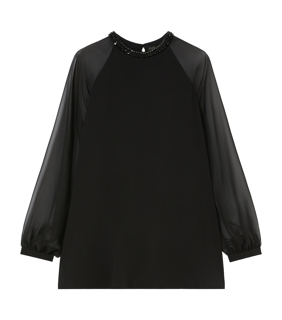 Cady Chiffon-Sleeve Cambusa Blouse BLACK Image 1