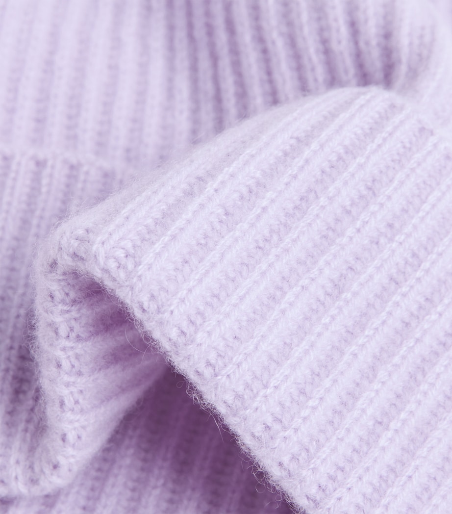 Cashmere Pom-Pom Beanie 6819 LIGHT LILA Image 3