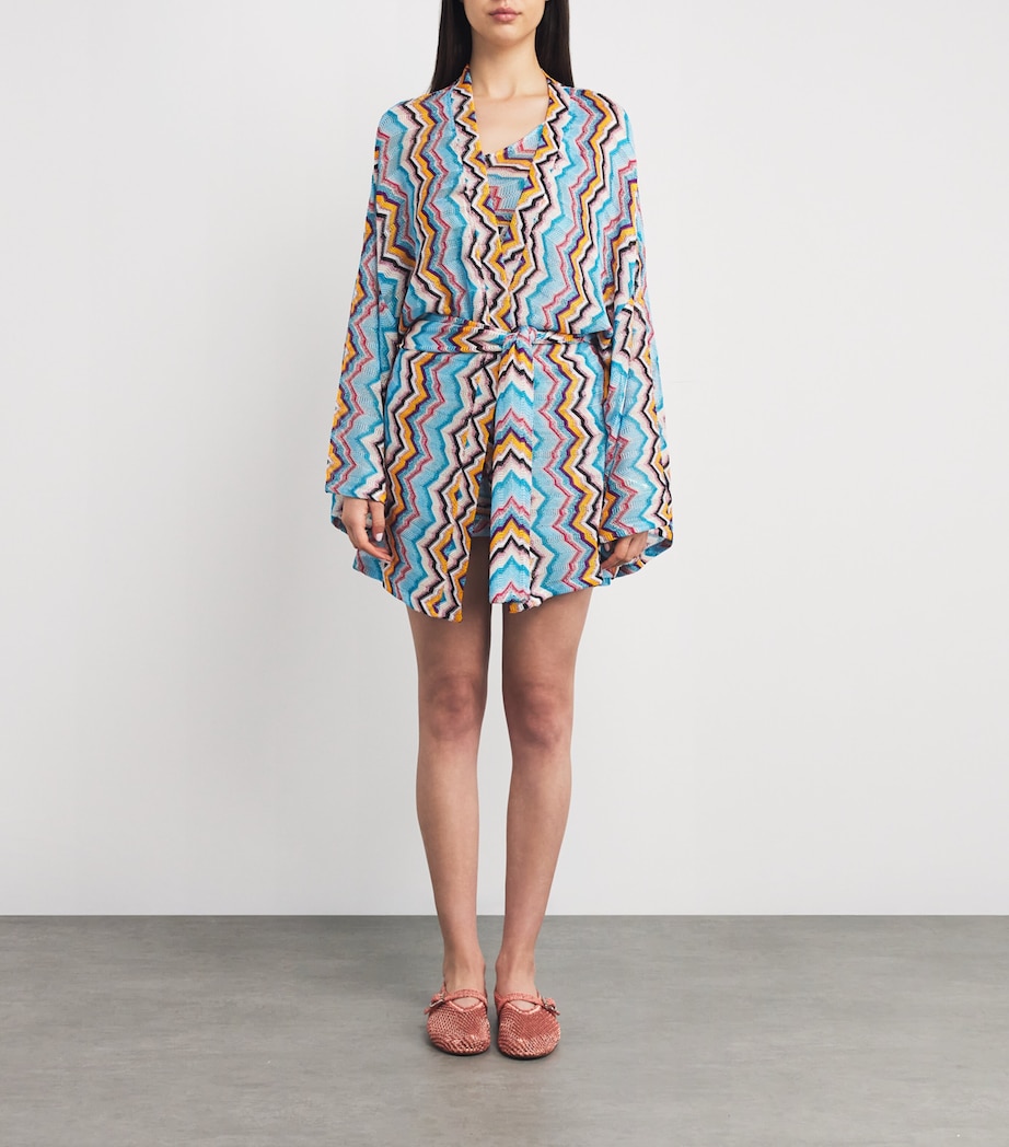 Metallic-Knit Beach Cover-Up S72LG MULTICOLOR Image 3