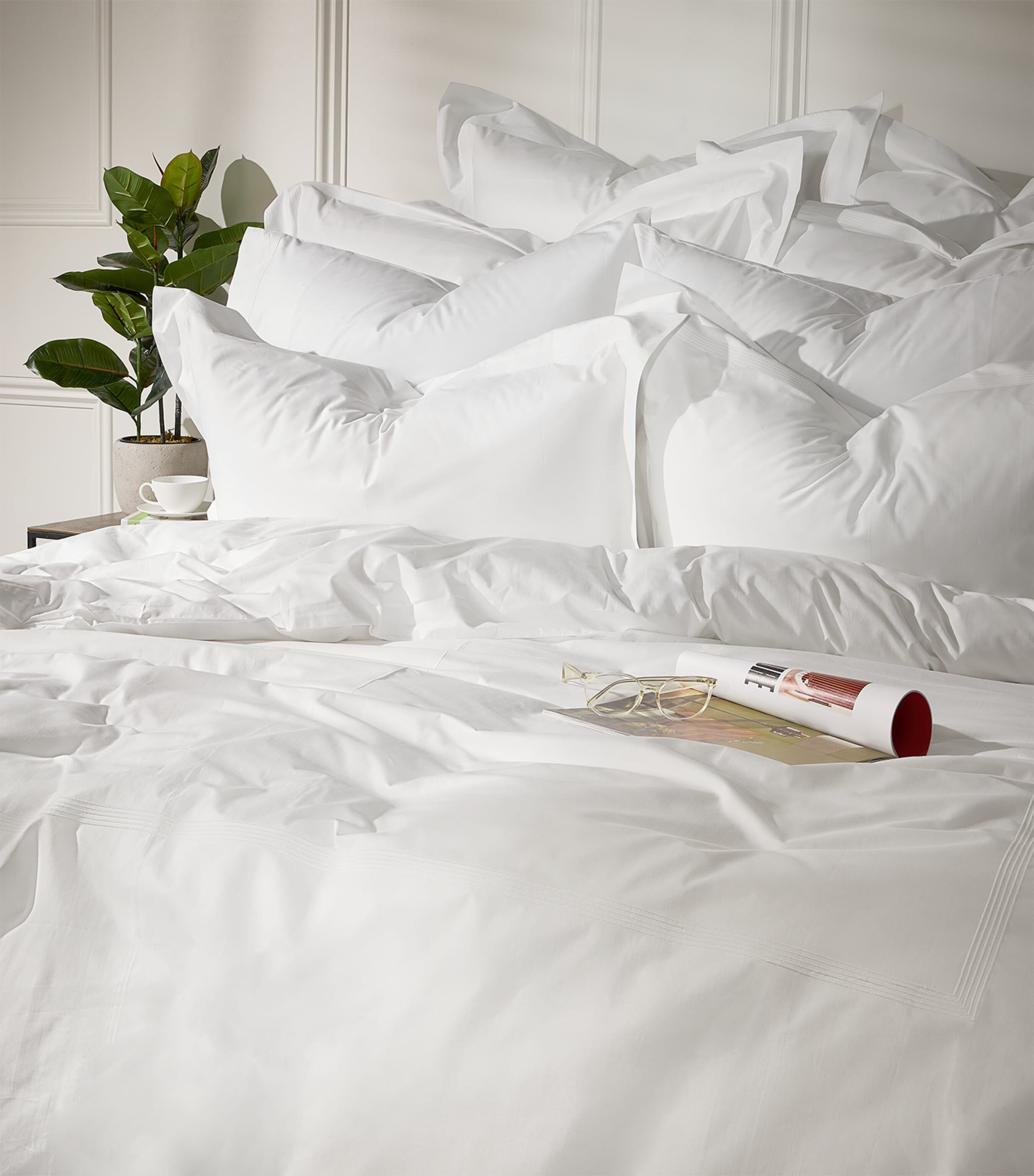 Peter Reed Barley King Fitted Sheet (150cm x 200cm) White Image 3