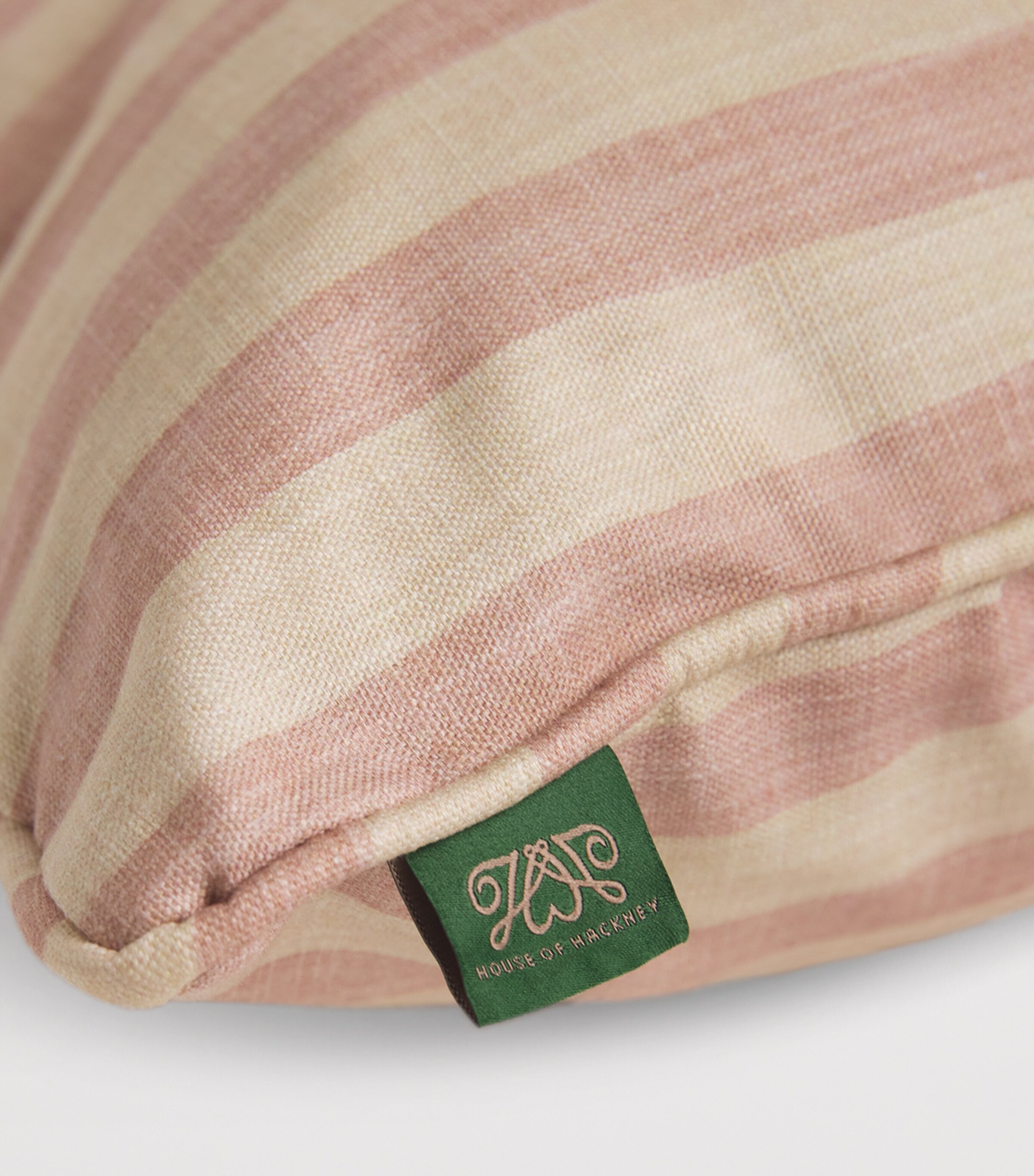 Cotton-Linen Artist's Stripe Cushion (40cm x 40cm) SAKURA ASTRANTIA Image 3