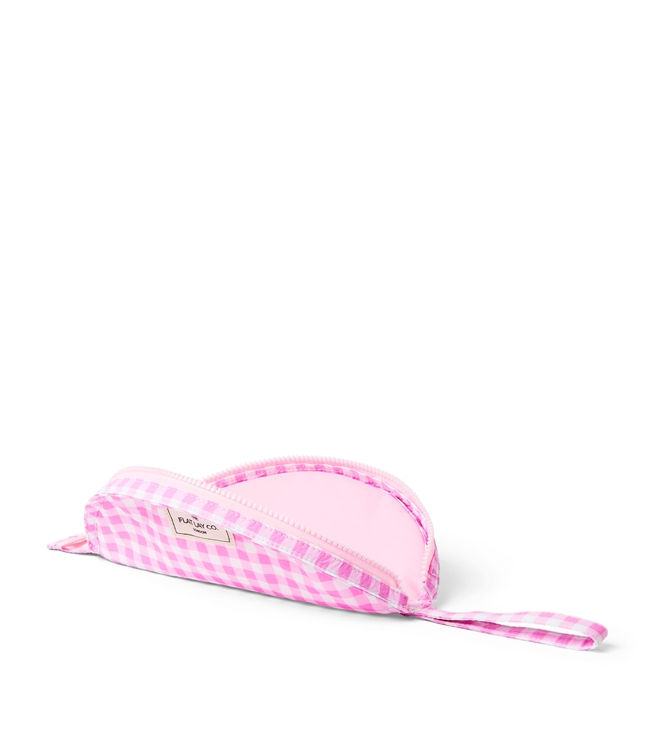 Gingham Print Make-Up Pouch PINK GINGHAM Image 2
