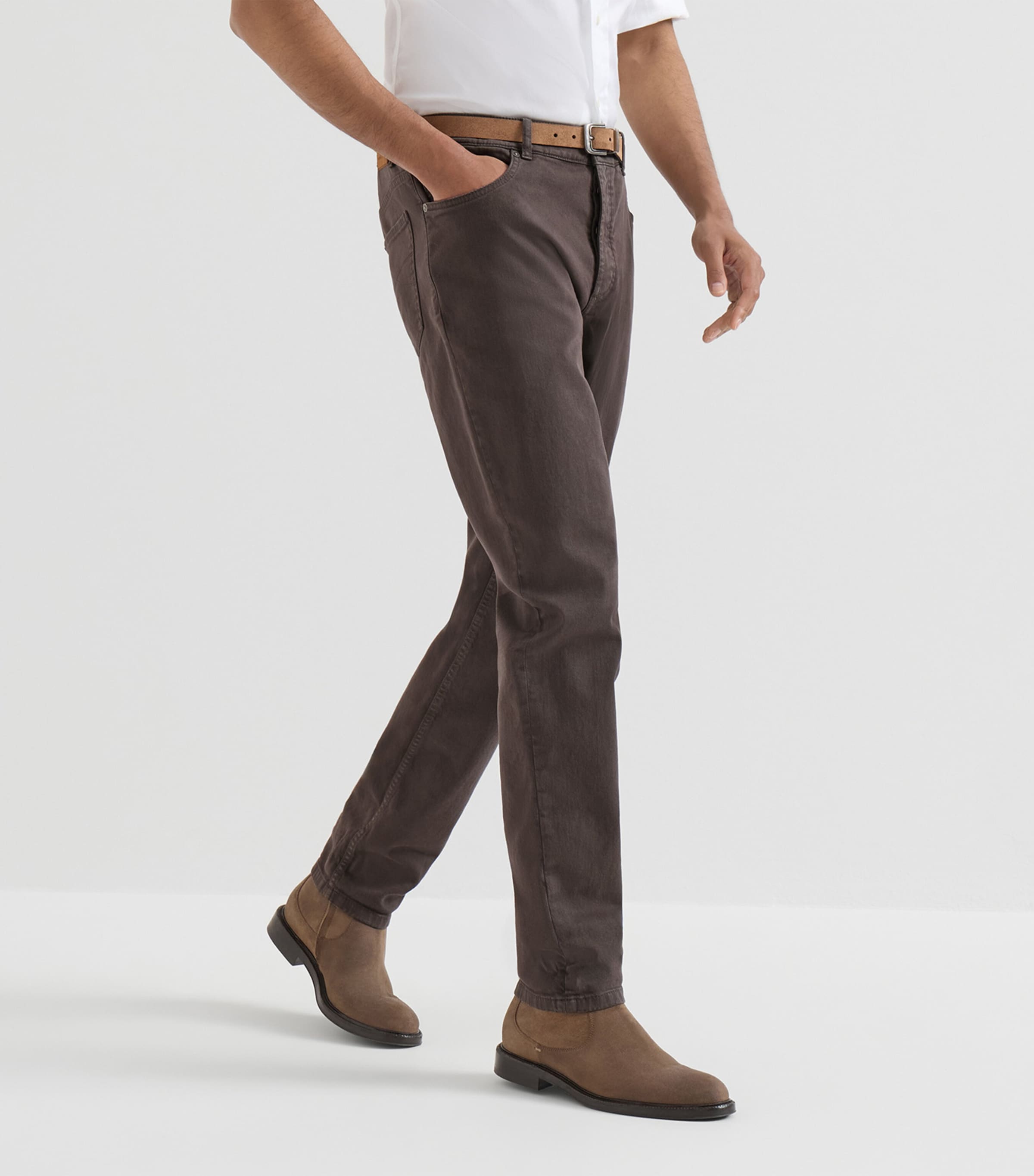 Brunello Cucinelli Mens Comfort Denim Five-Pocket Trousers Image 3