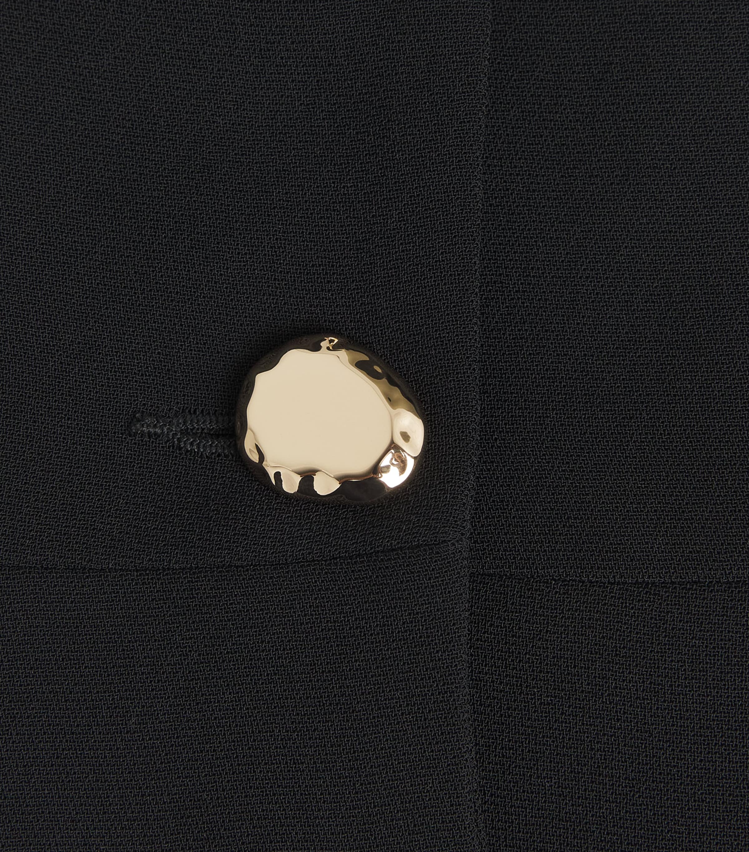 Sandro Paris Womens Button-Up Peplum Top Black Image 6
