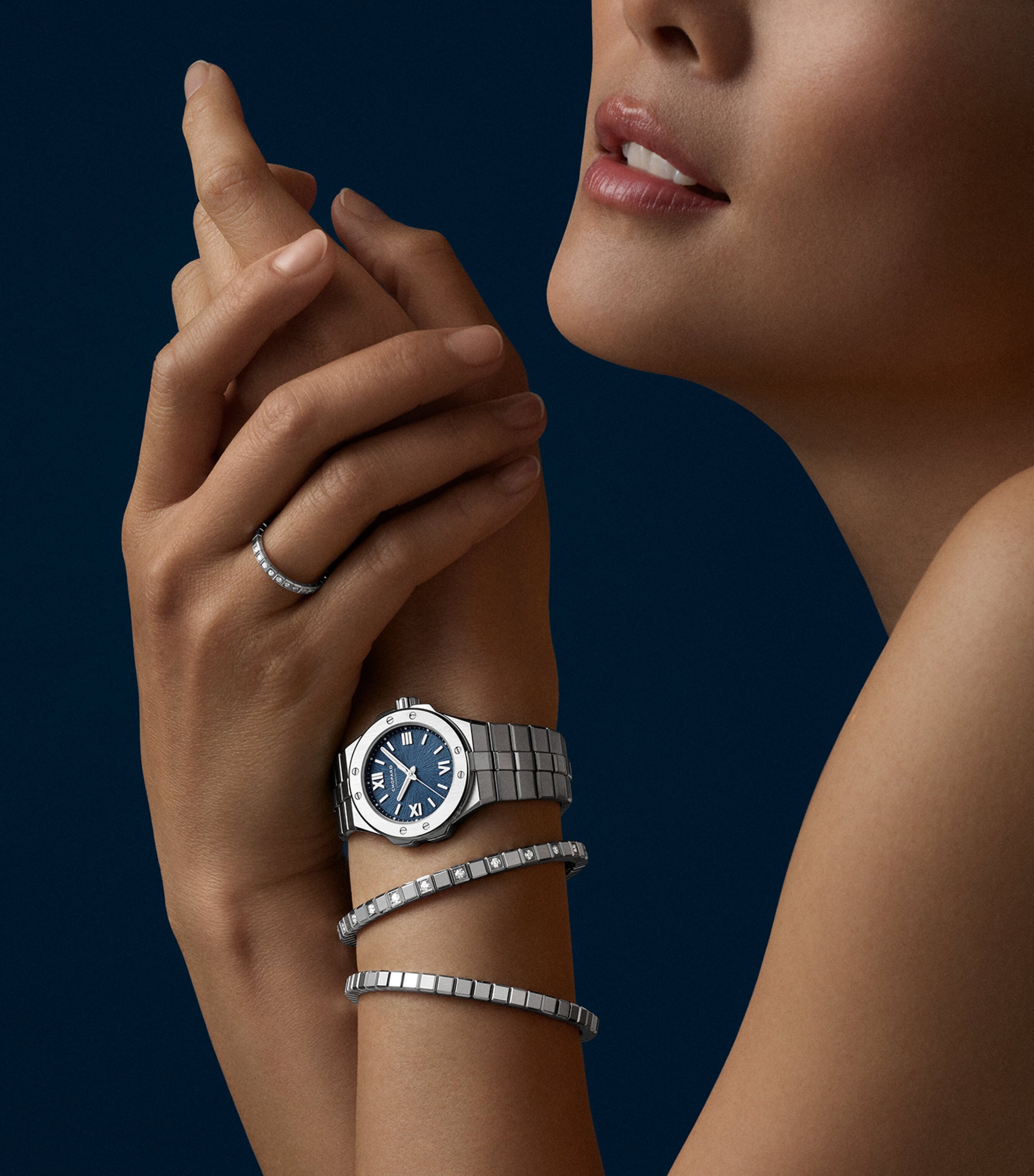 White Gold and Diamond Ice Cube Ring Image 4