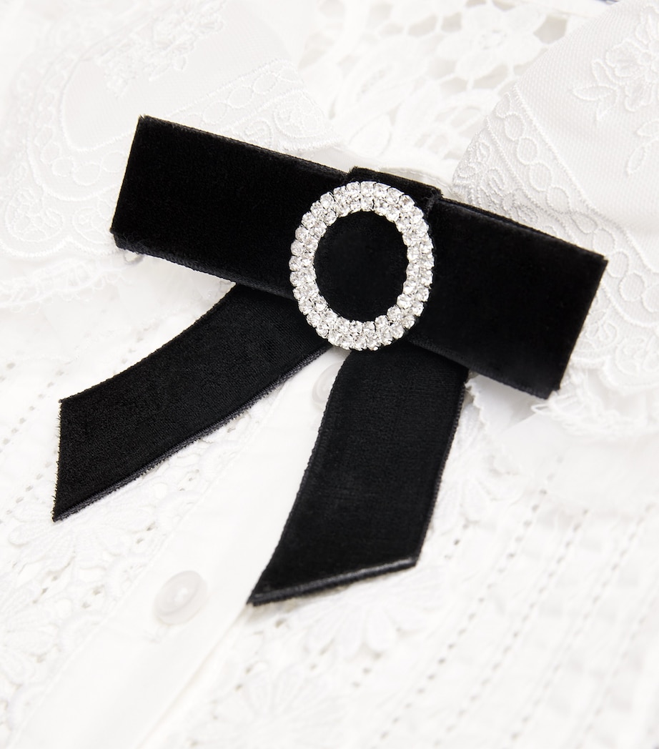 Lace Bow-Detail Blouse WHITE Image 5