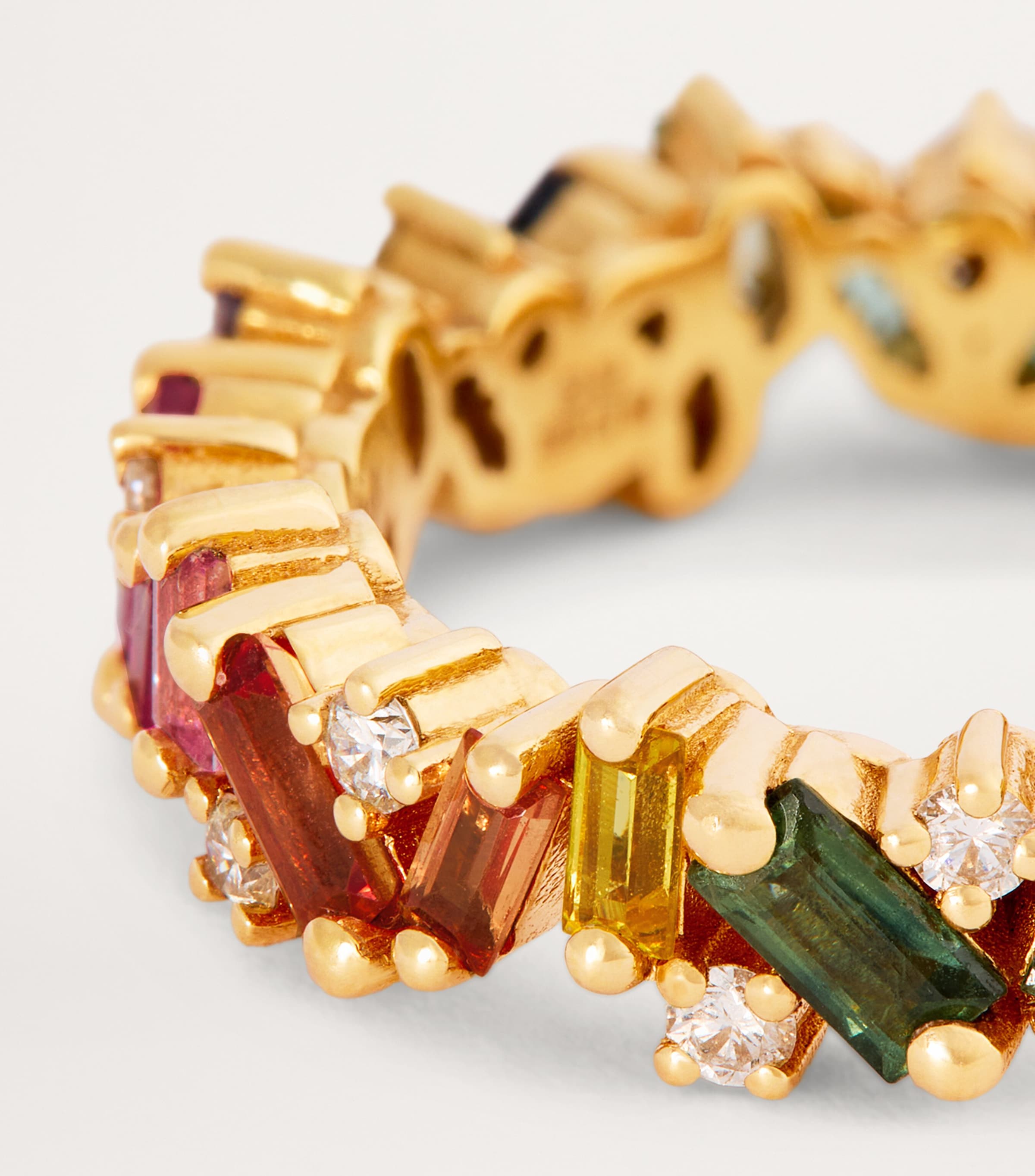 Yellow Gold and Rainbow Sapphire Frenzy Eternity Ring 18K YG/RS Image 6