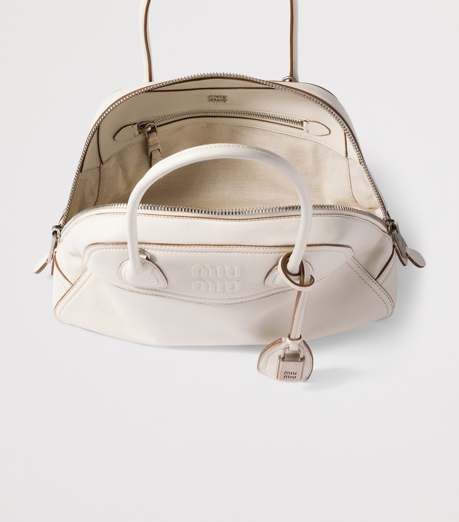 Miu Miu Nappa Leather Vivant Top-Handle Bag Neutral Image 5