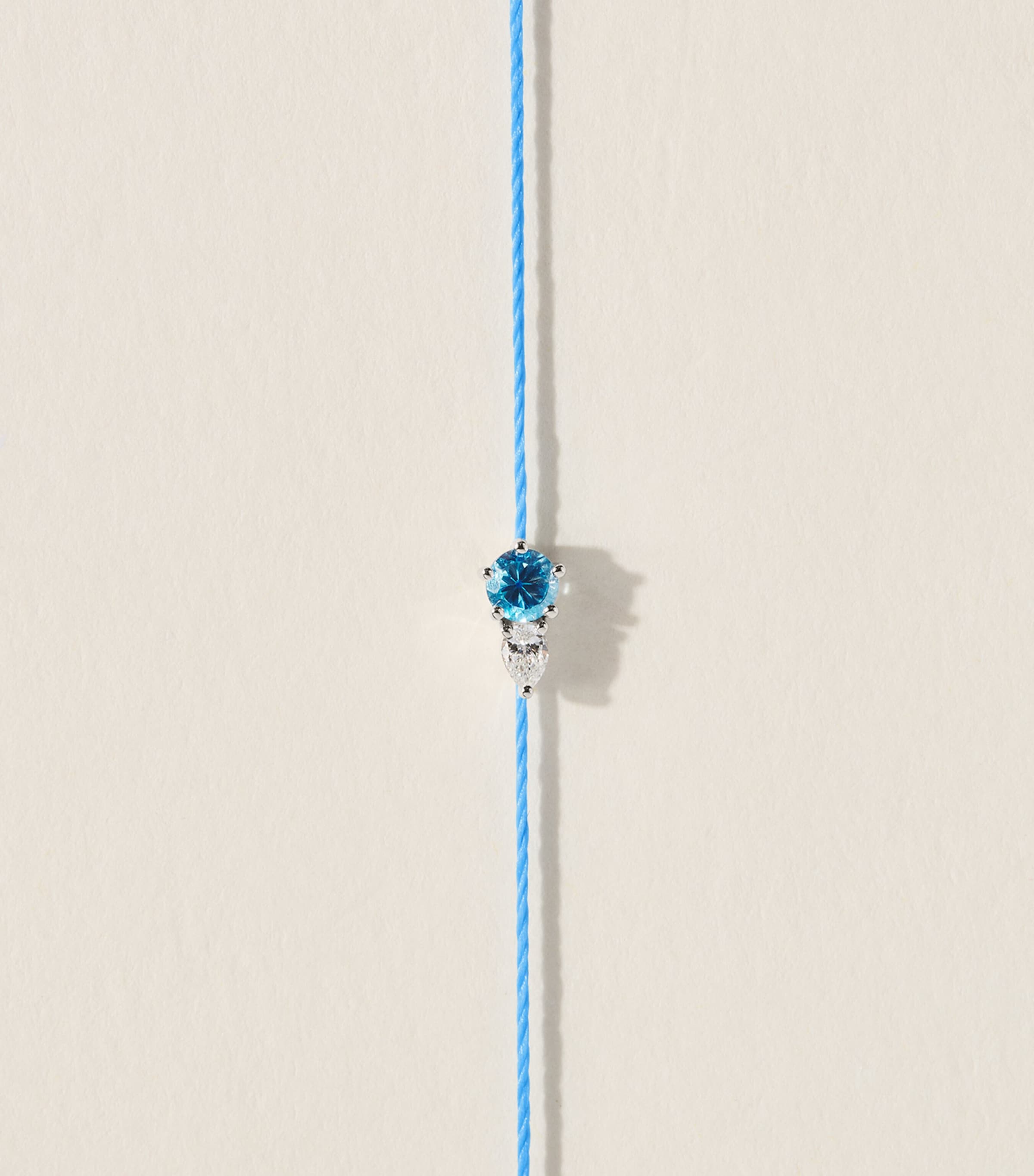 Redline White Gold, Topaz and Diamond Abby Bracelet Blue Image 4