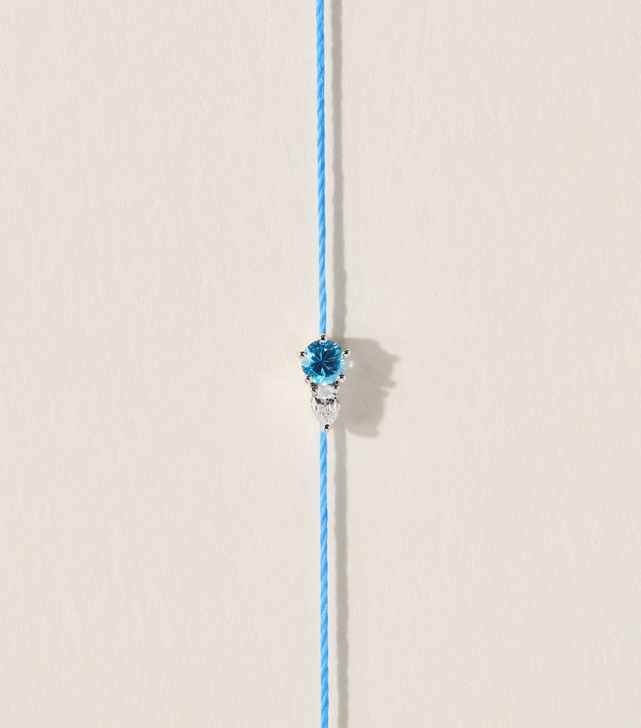 Redline White Gold, Topaz and Diamond Abby Bracelet Blue Image 4