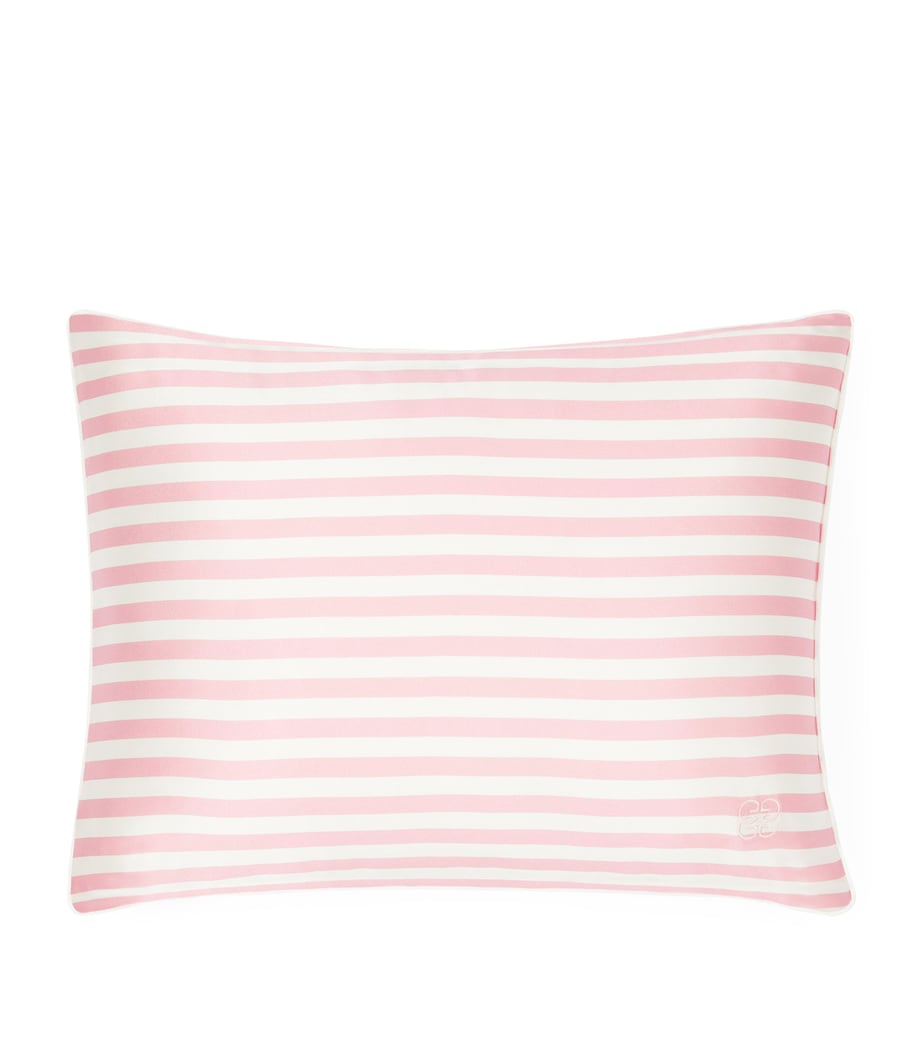 Cotton-Silk Travel Pillow with Cover (30cm x 40cm) PINK/IVORY Image 1