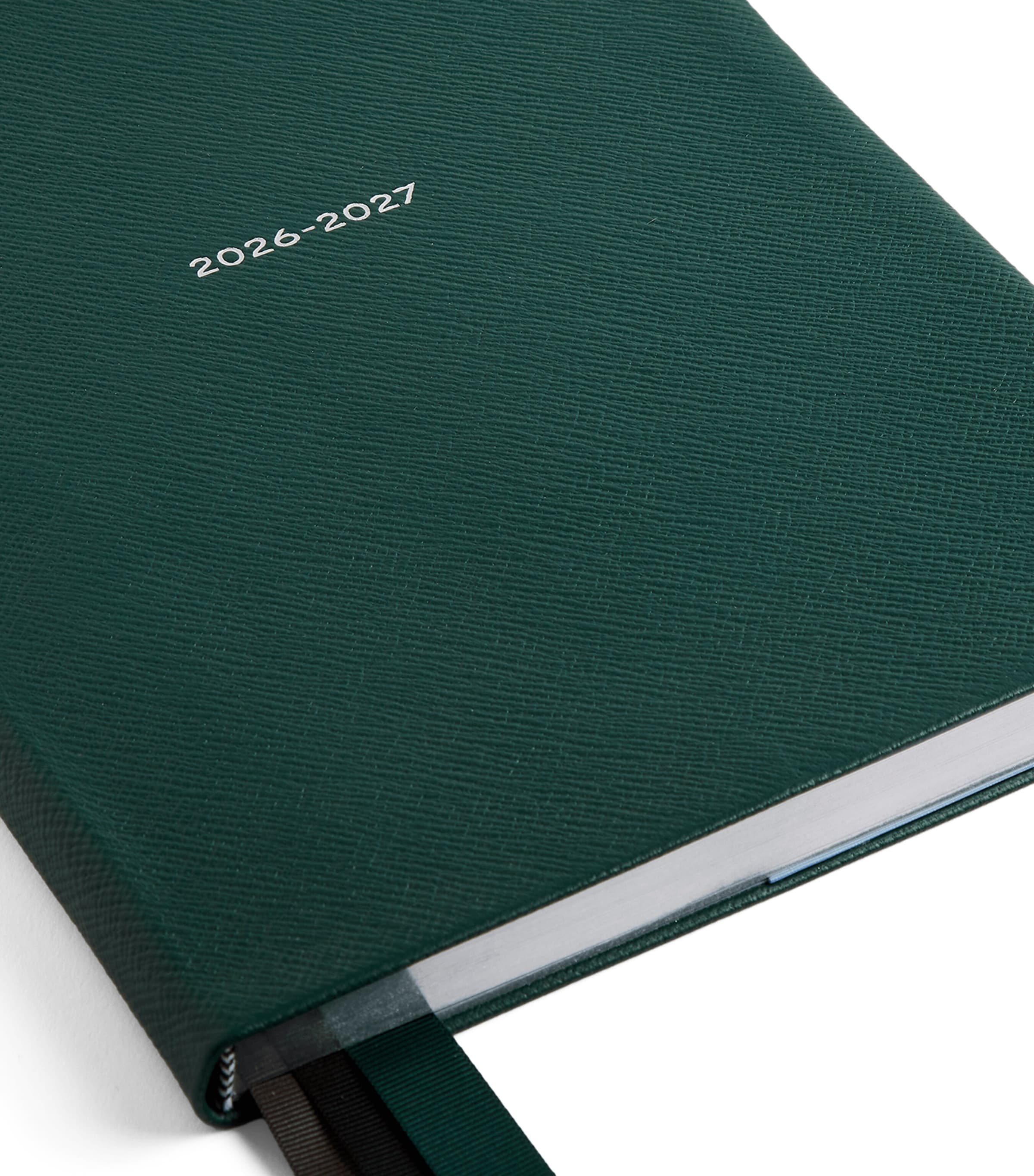 Smythson Leather Portobello Weekly Diary 2026-2027 F Green Image 5