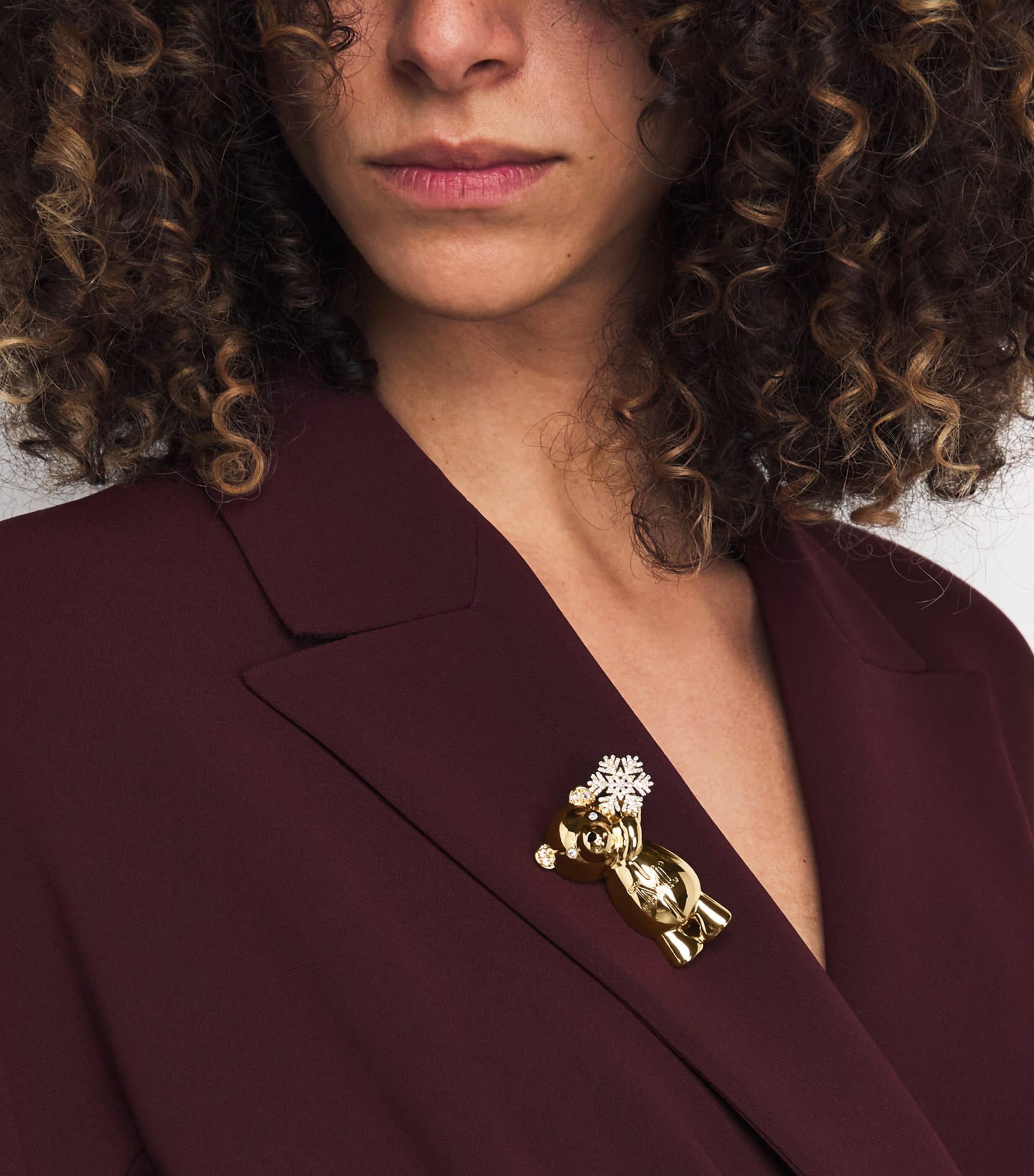 Teddy Bear Brooch GOLD Image 2