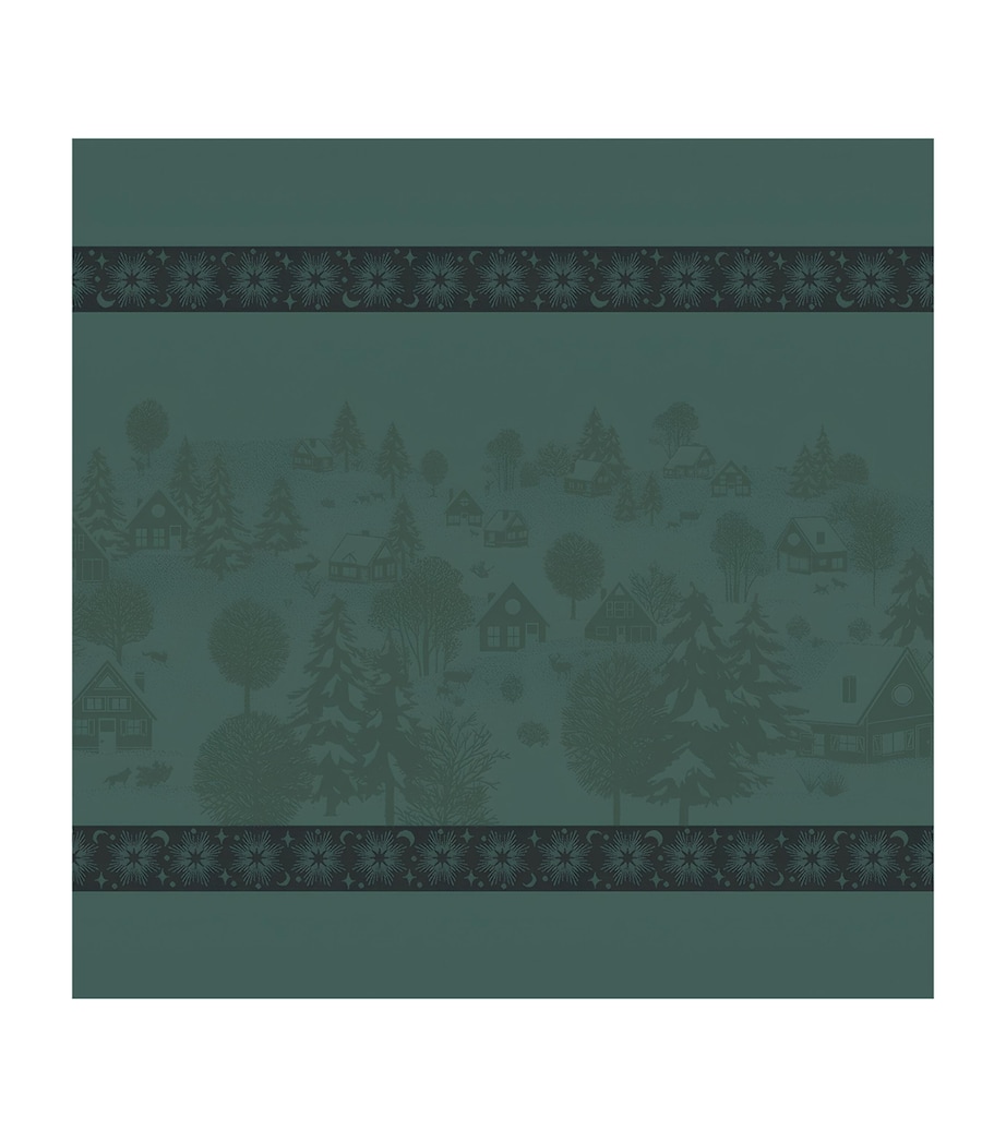 Le Jacquard Français Cotton Sous Les Étoiles Napkin (55cm x 55cm) Green Image 1
