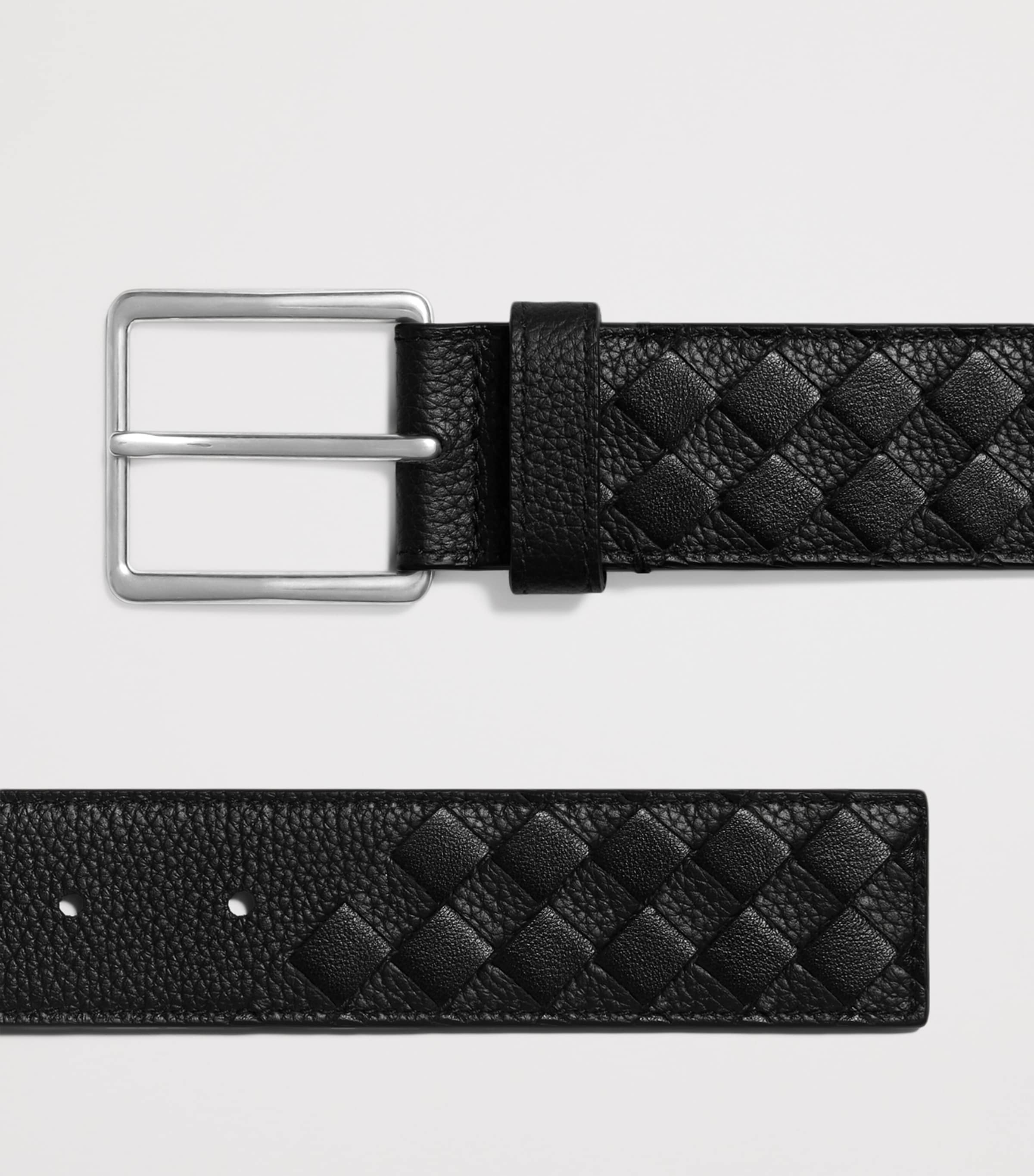 Bottega Veneta Leather Intrecciato Belt Image 4