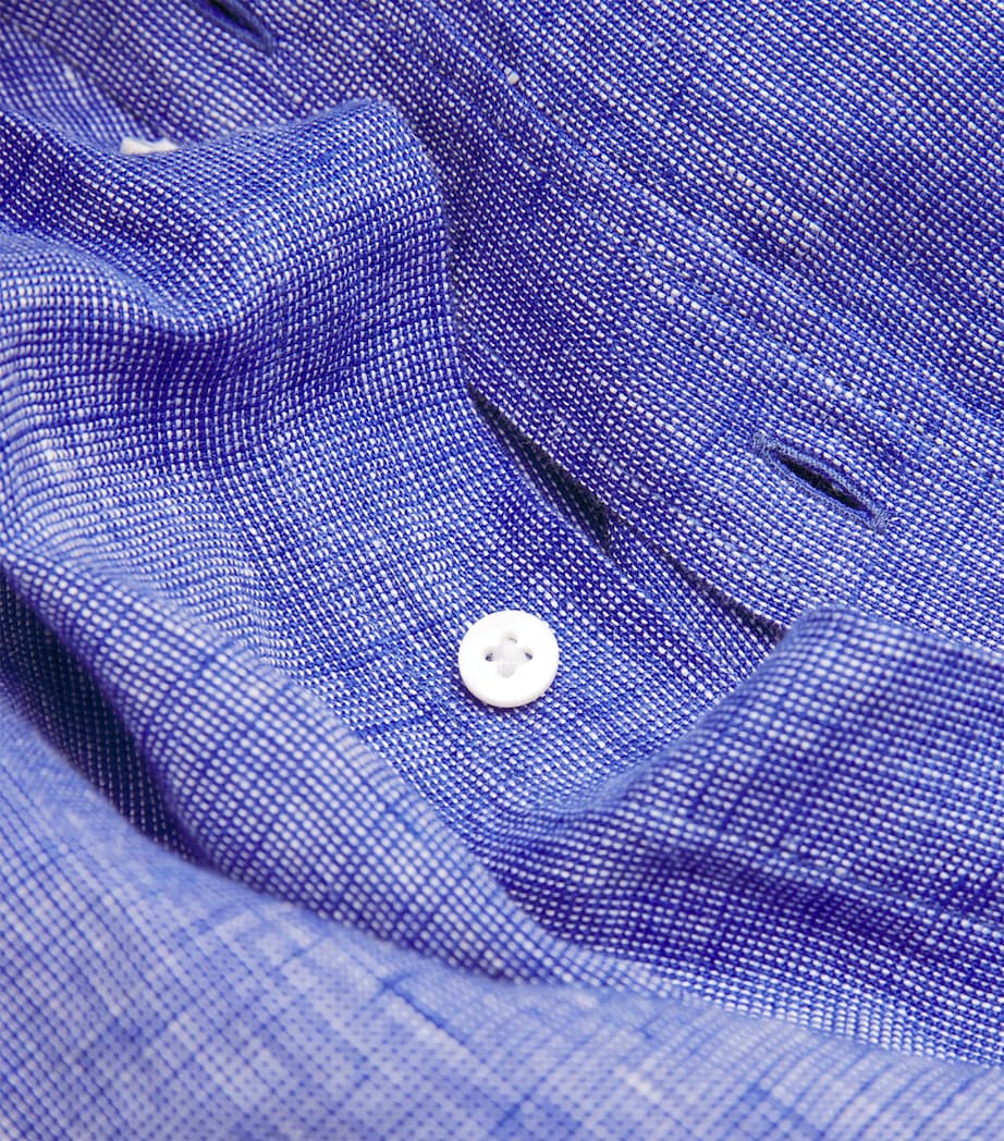 Linen The Boyfriend Shirt LAPIS BLUE Image 5