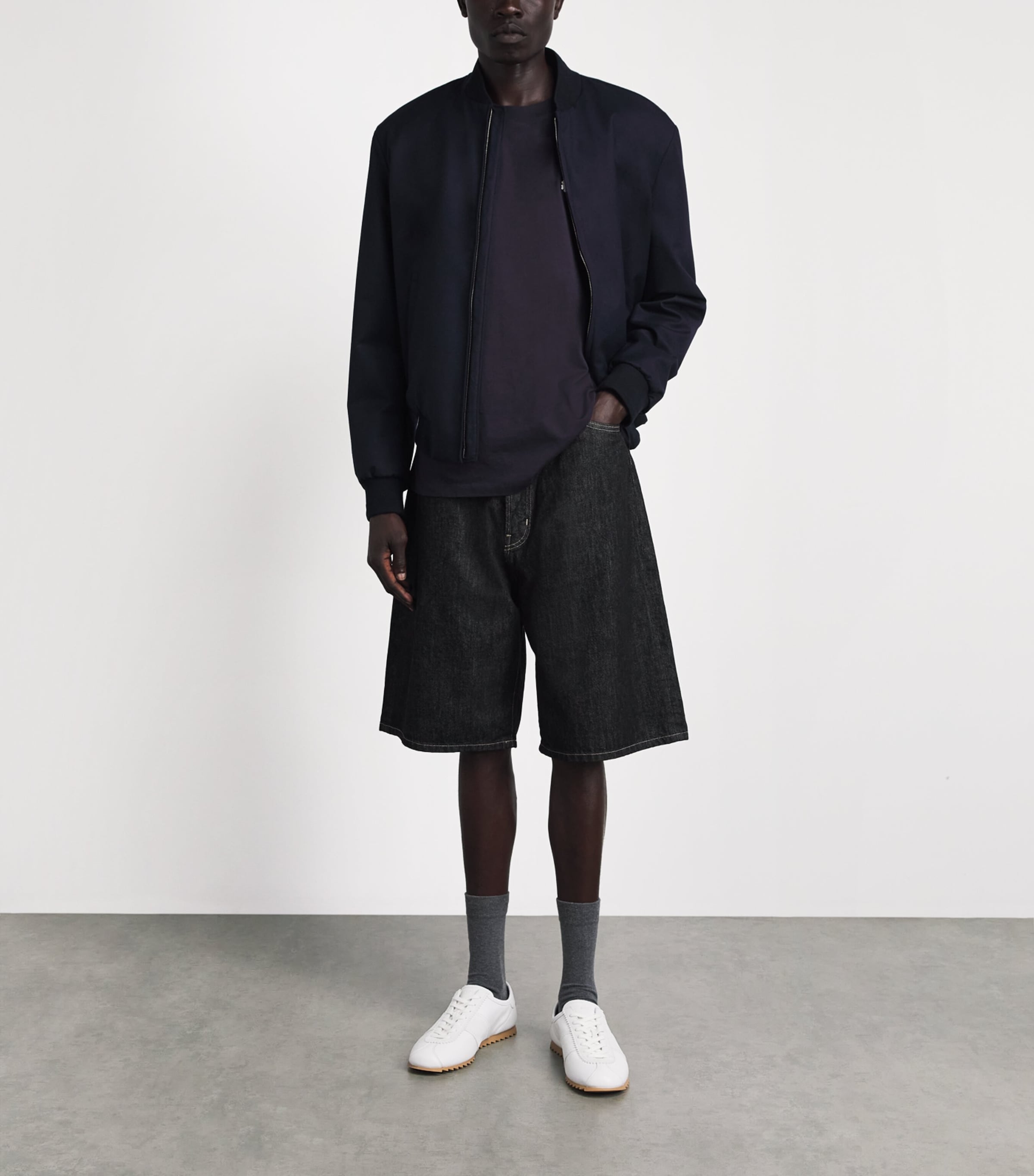 Sandro Paris Leather and Suede Low-Top Sneakers White Image 4