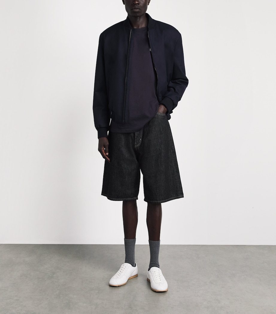 Sandro Paris Leather and Suede Low-Top Sneakers White Image 4