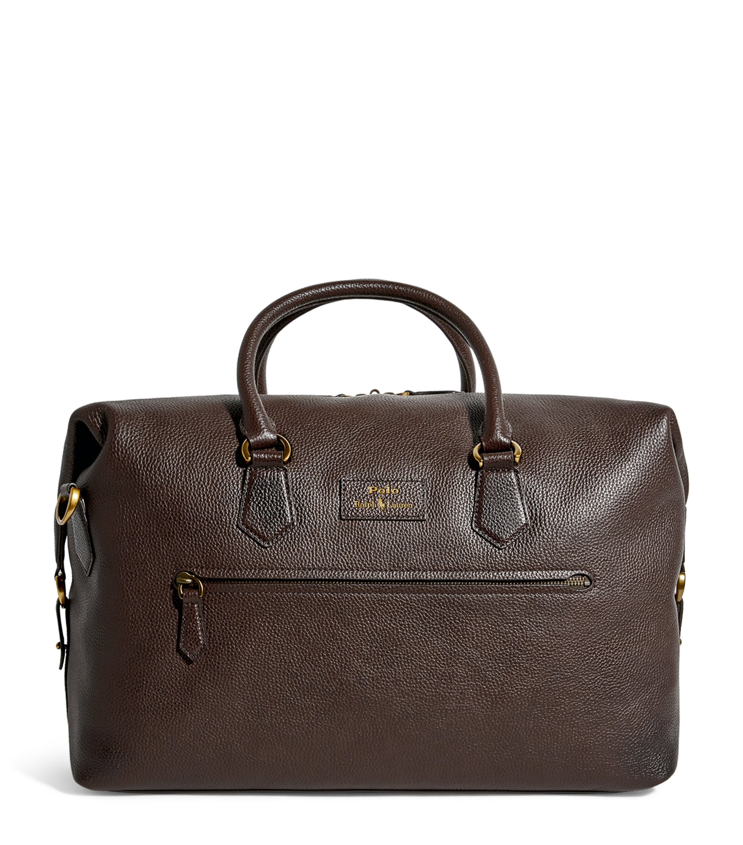 Polo Ralph Lauren Brown Grained Leather Duffle Bag | Harrods AE