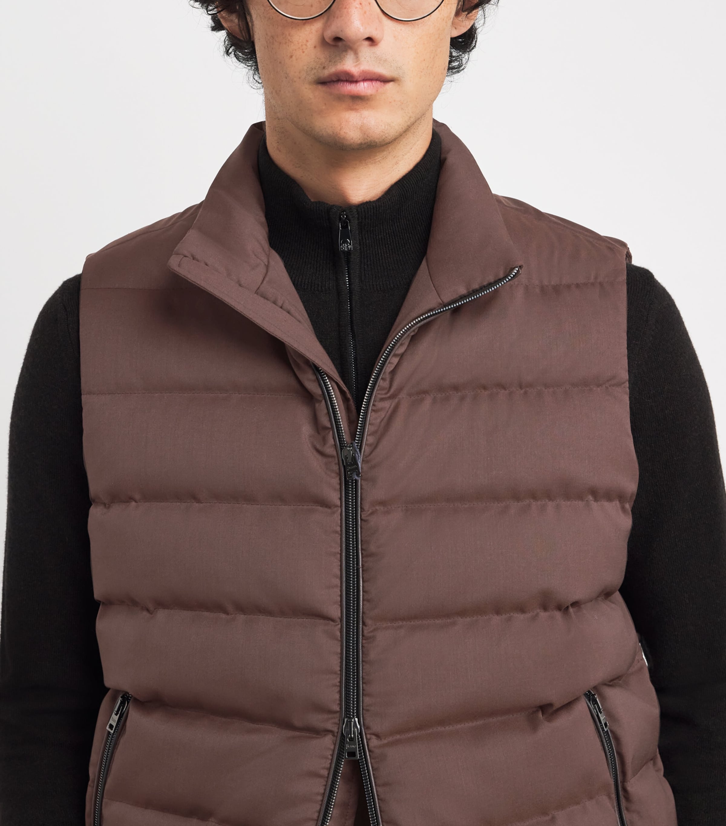 Down Quilted Gilet 8800 FONDENTE Image 6