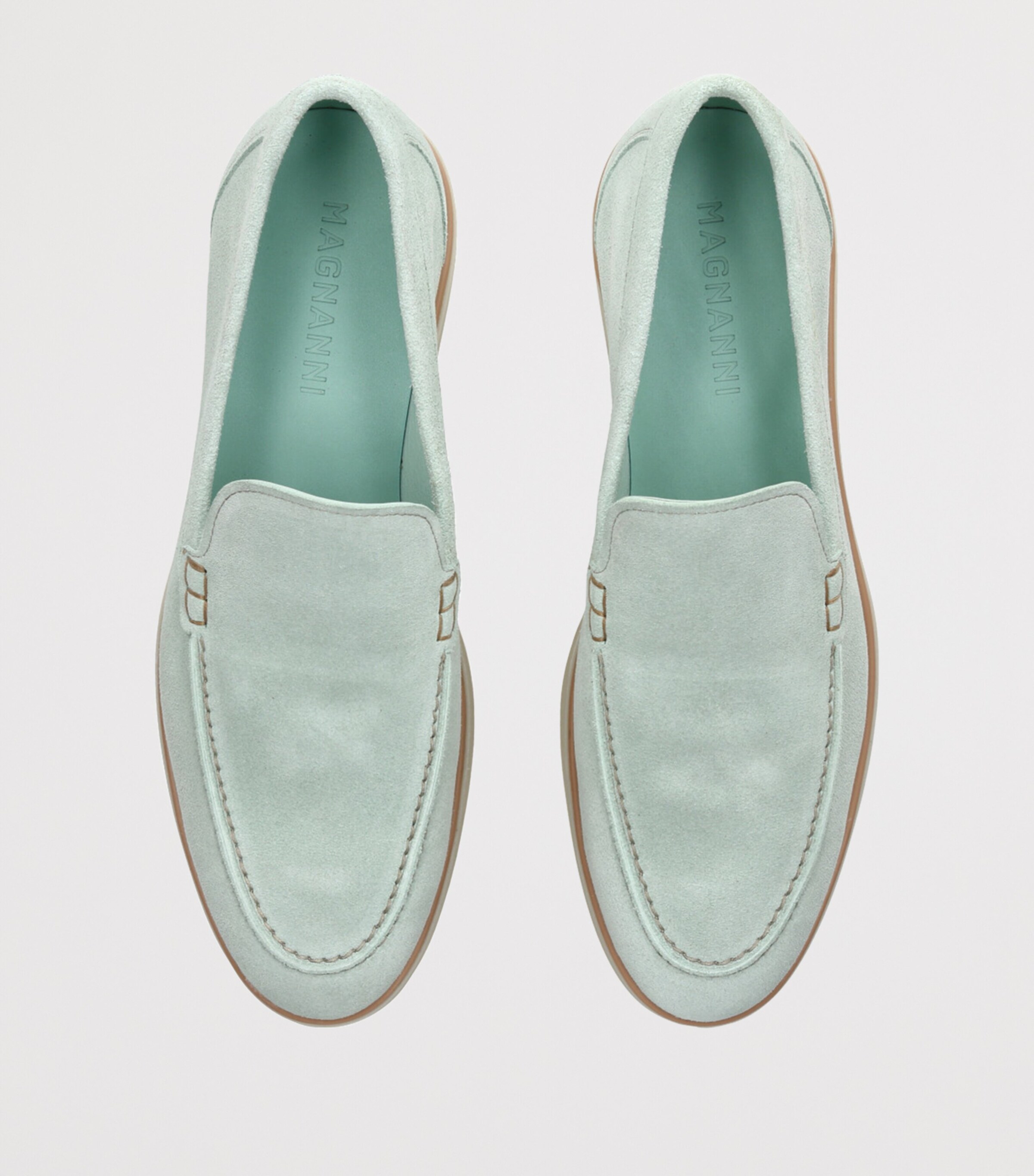 Magnanni Suede Altea Loafers Mid Green Image 4