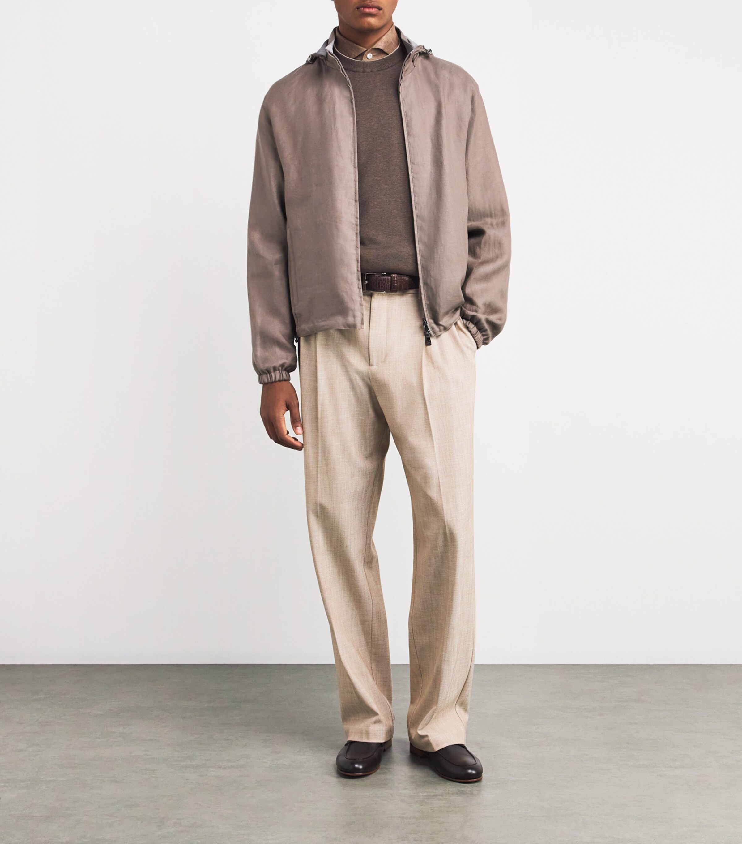 Linen-Nylon Reversible Jacket 029 NATURAL / BEIGE Image 2