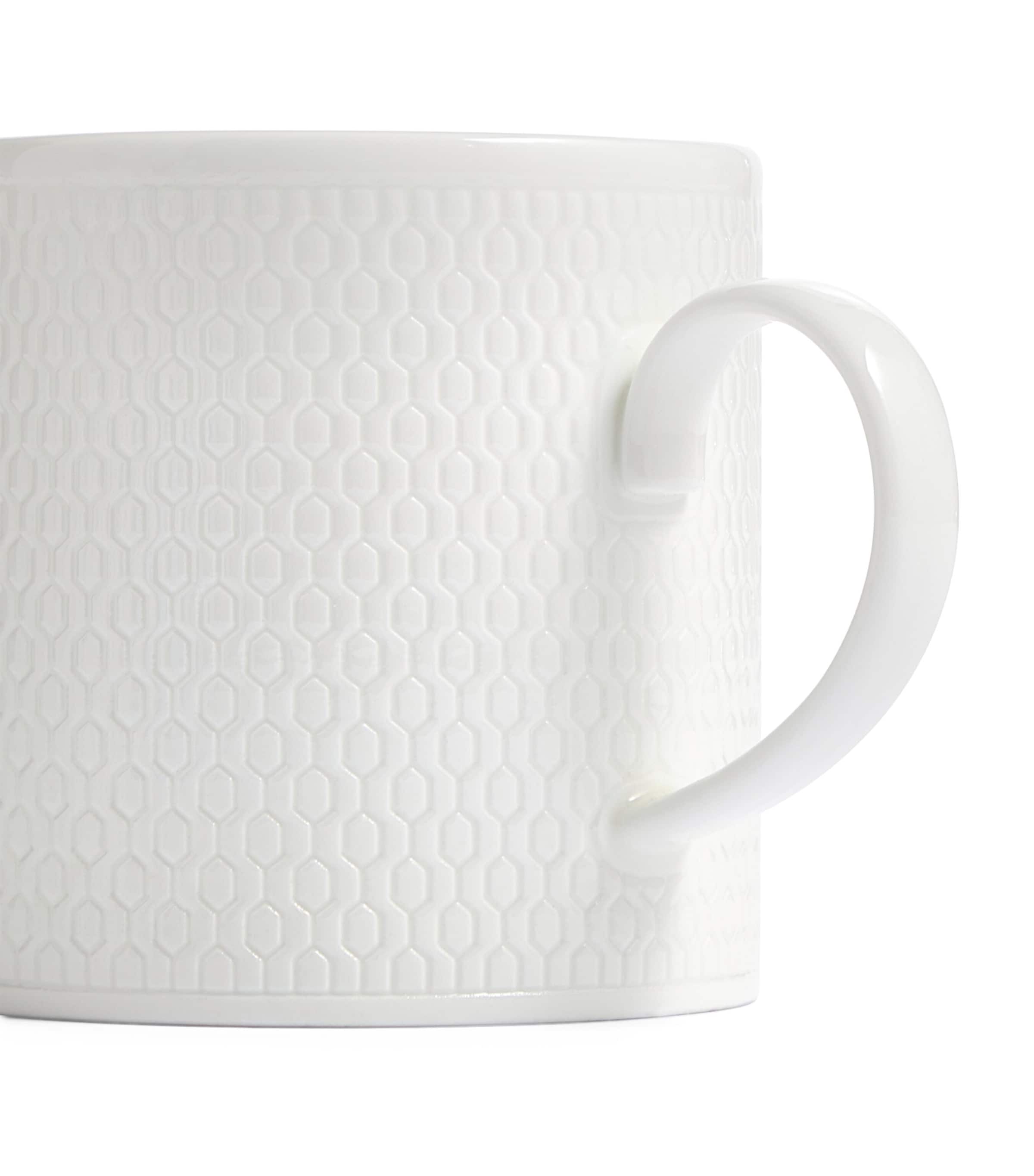 Set of 2 Bone China Gio Mugs WHITE Image 4