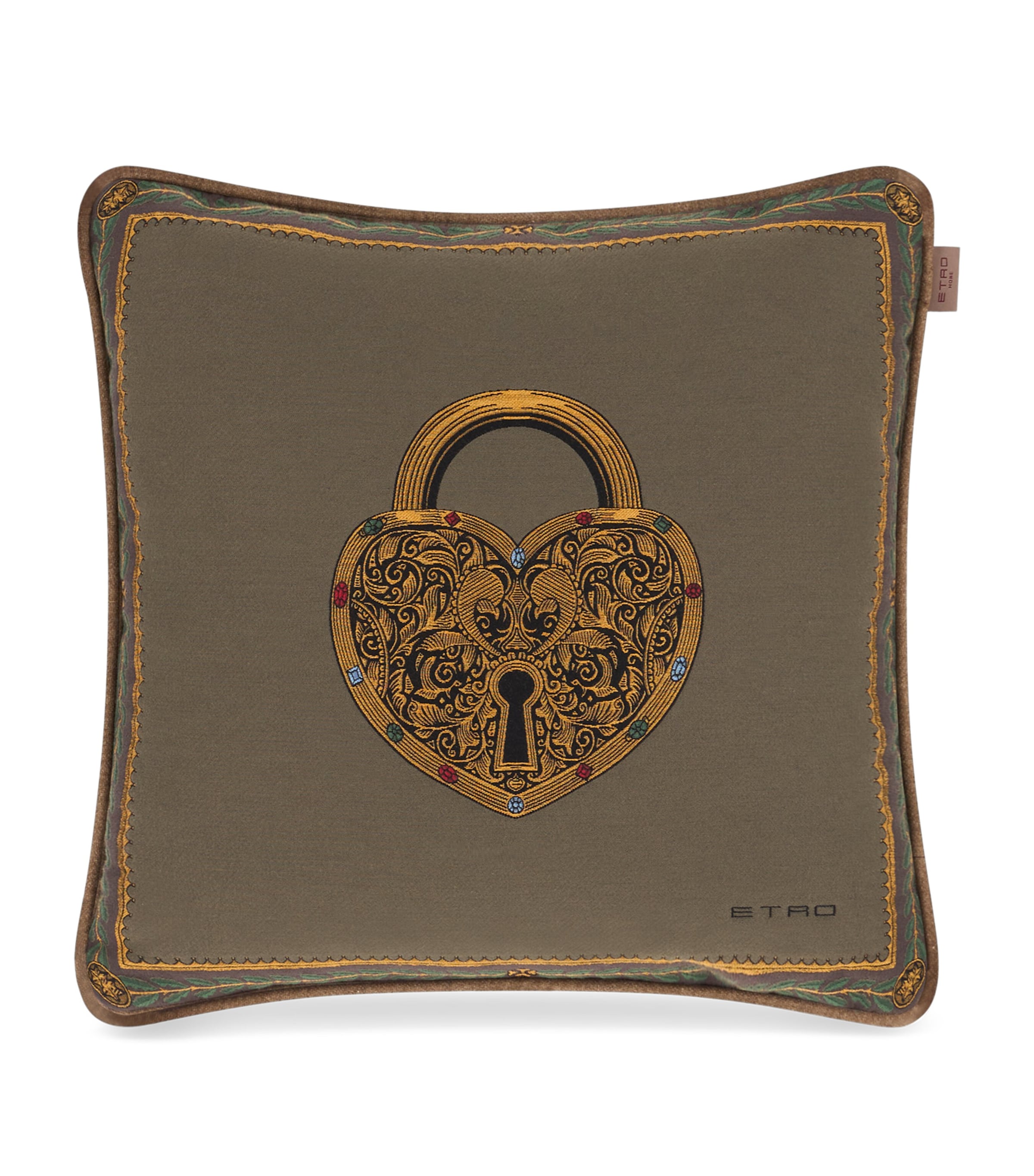 Cotton-Blend Herald Double-Sided Cushion (45cm x 45cm) MULTICOLOR Image 2