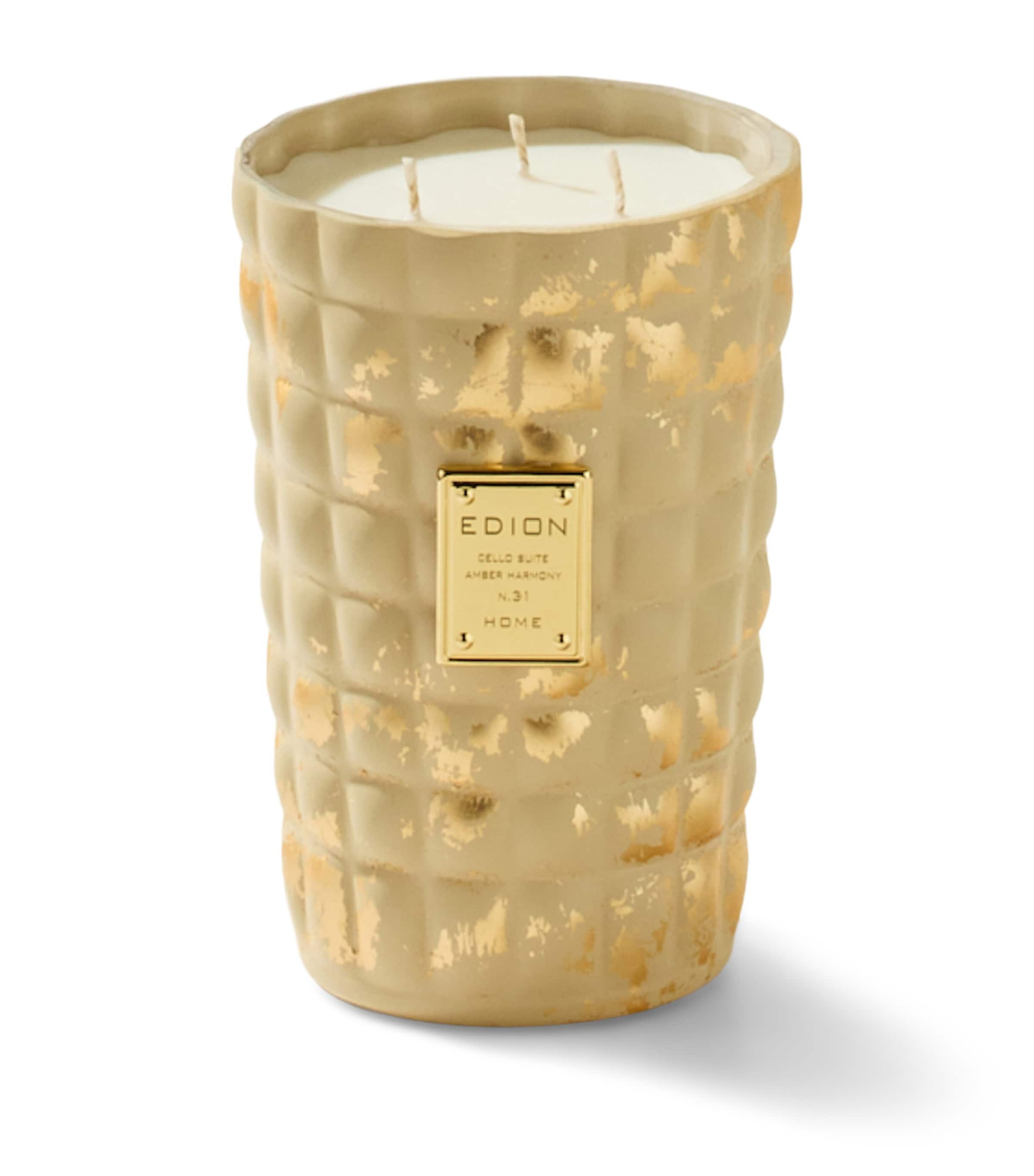 Edion No.31 Cello Suite Amber Harmony Candle In Gold