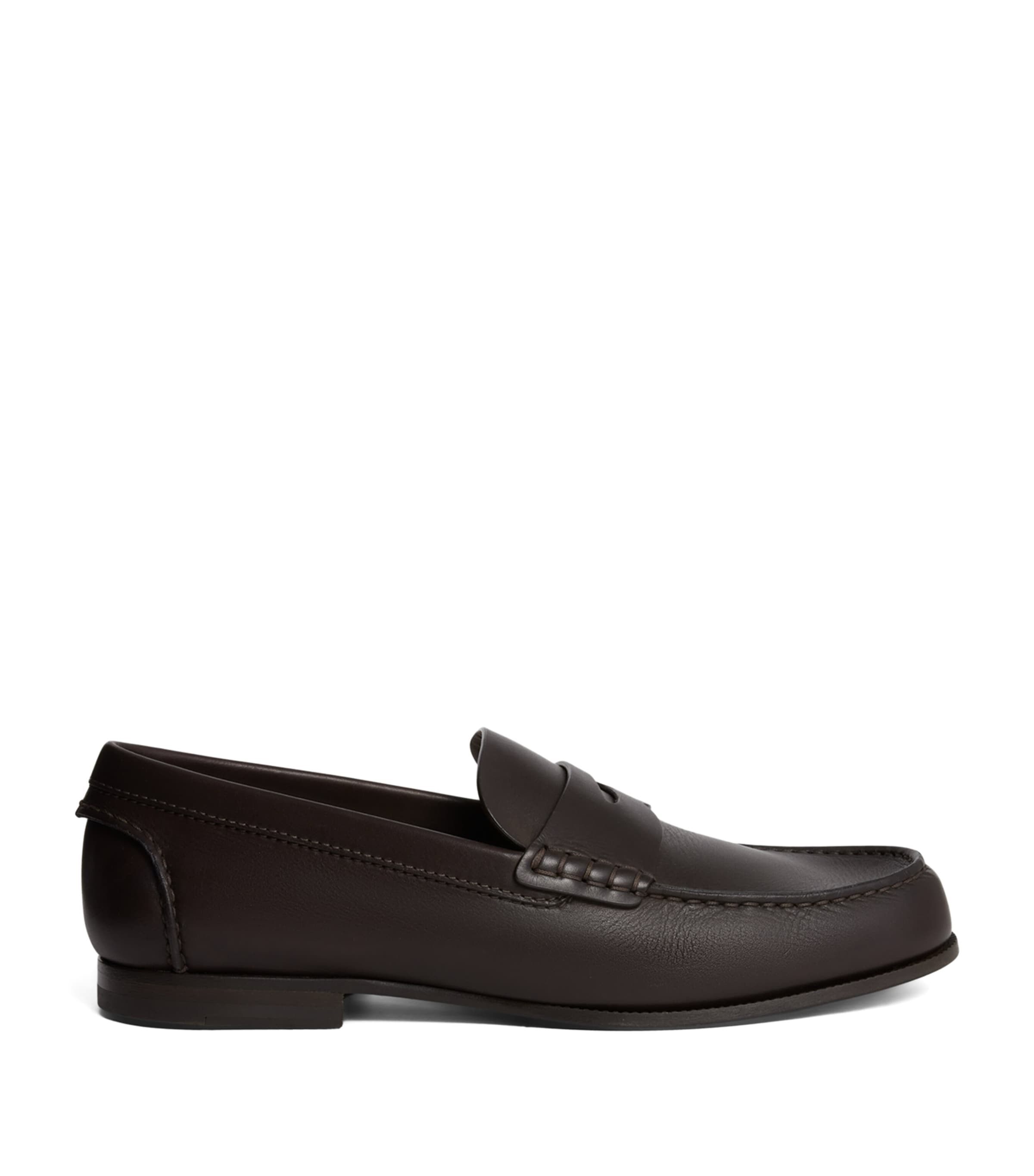 Dunhill Heddon Flex Leather Loafers In Brown
