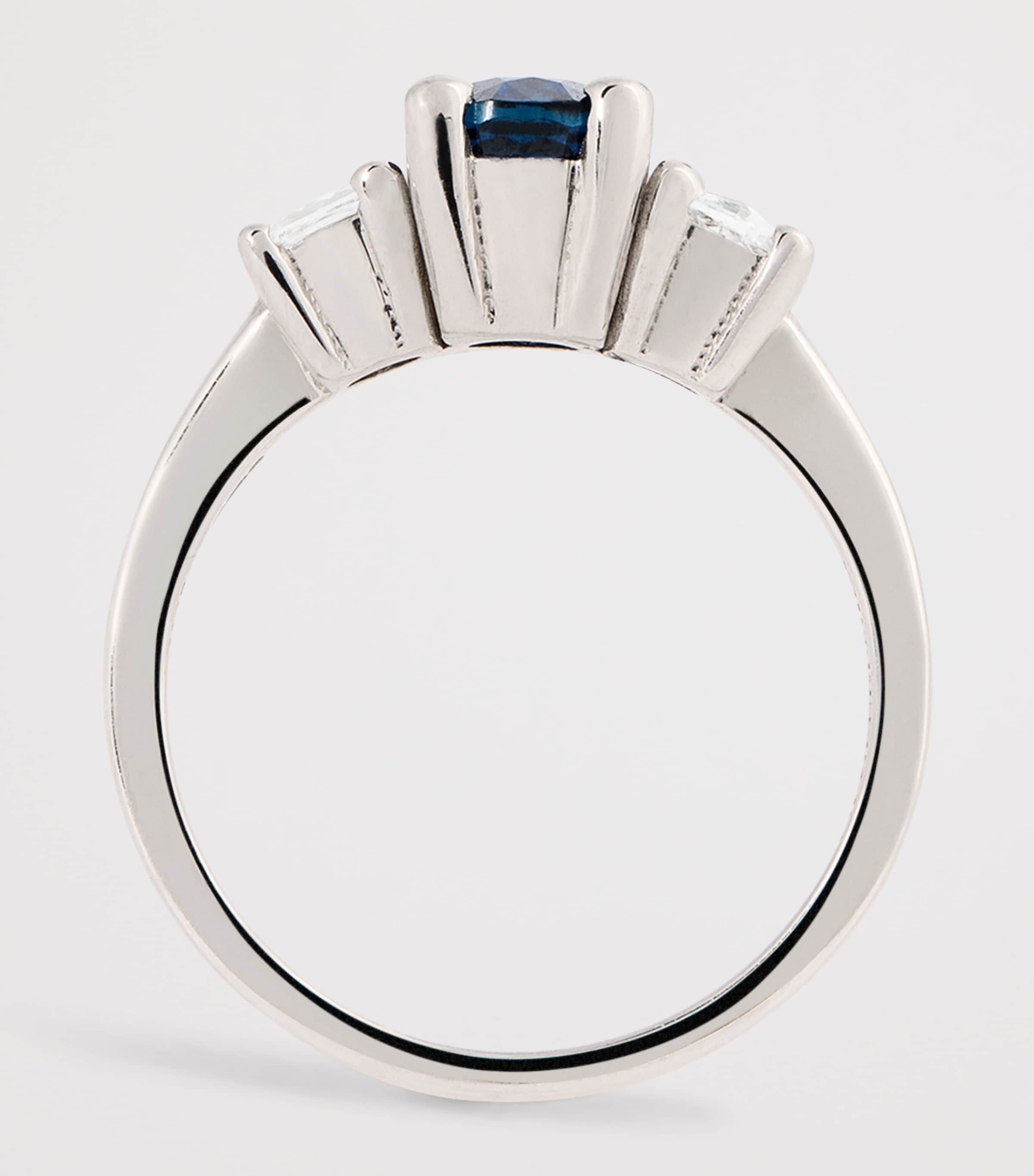 Suzanne Kalan White Gold, Diamond and Sapphire One of a Kind Ring Wg/db Image 3