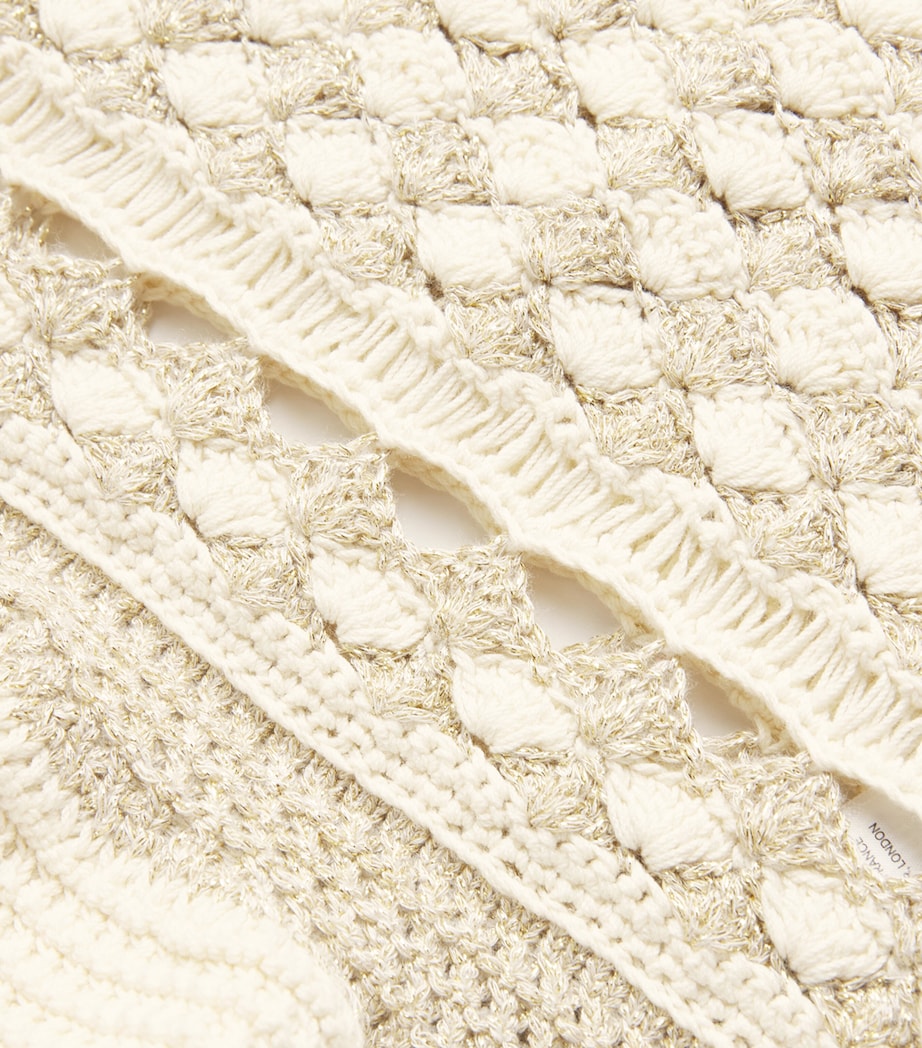 Metallic Crochet Wanderlust Top METALLIC GLD/CRMMTGC Image 5